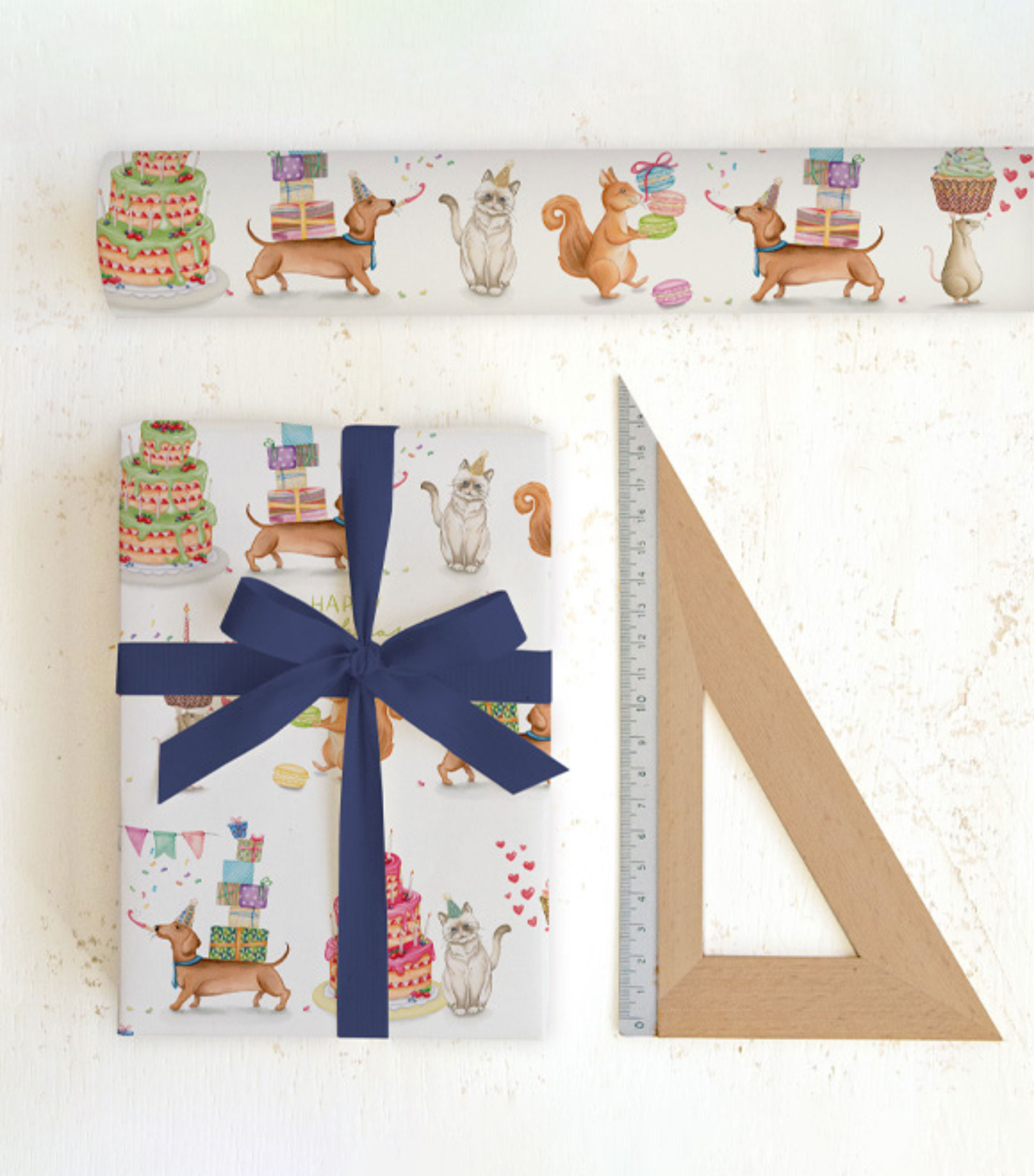Pliego de papel Fiesta animal Tassotti 50 x 70 cm