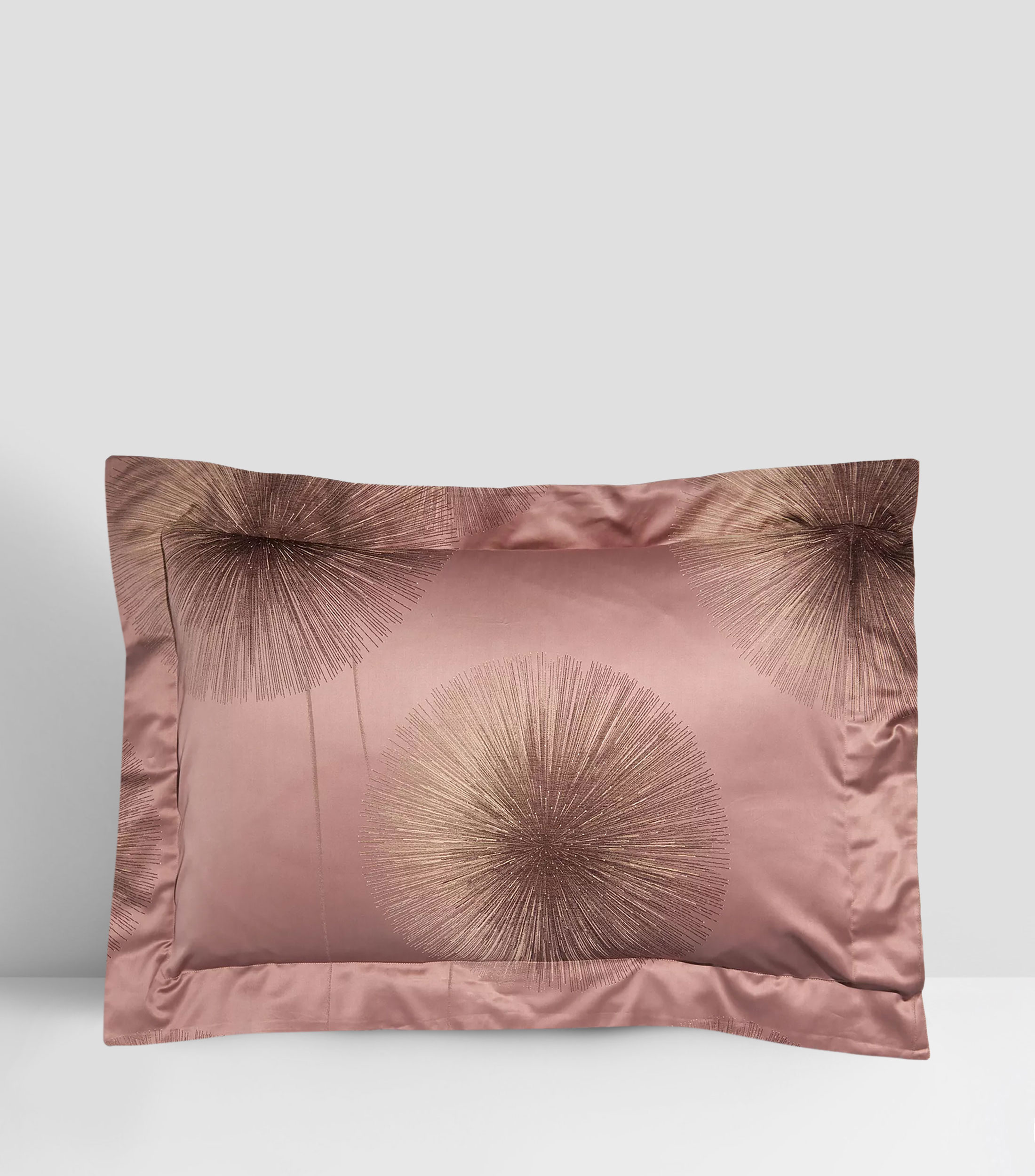 Funda para almohada king size en algodón Soffioni malva