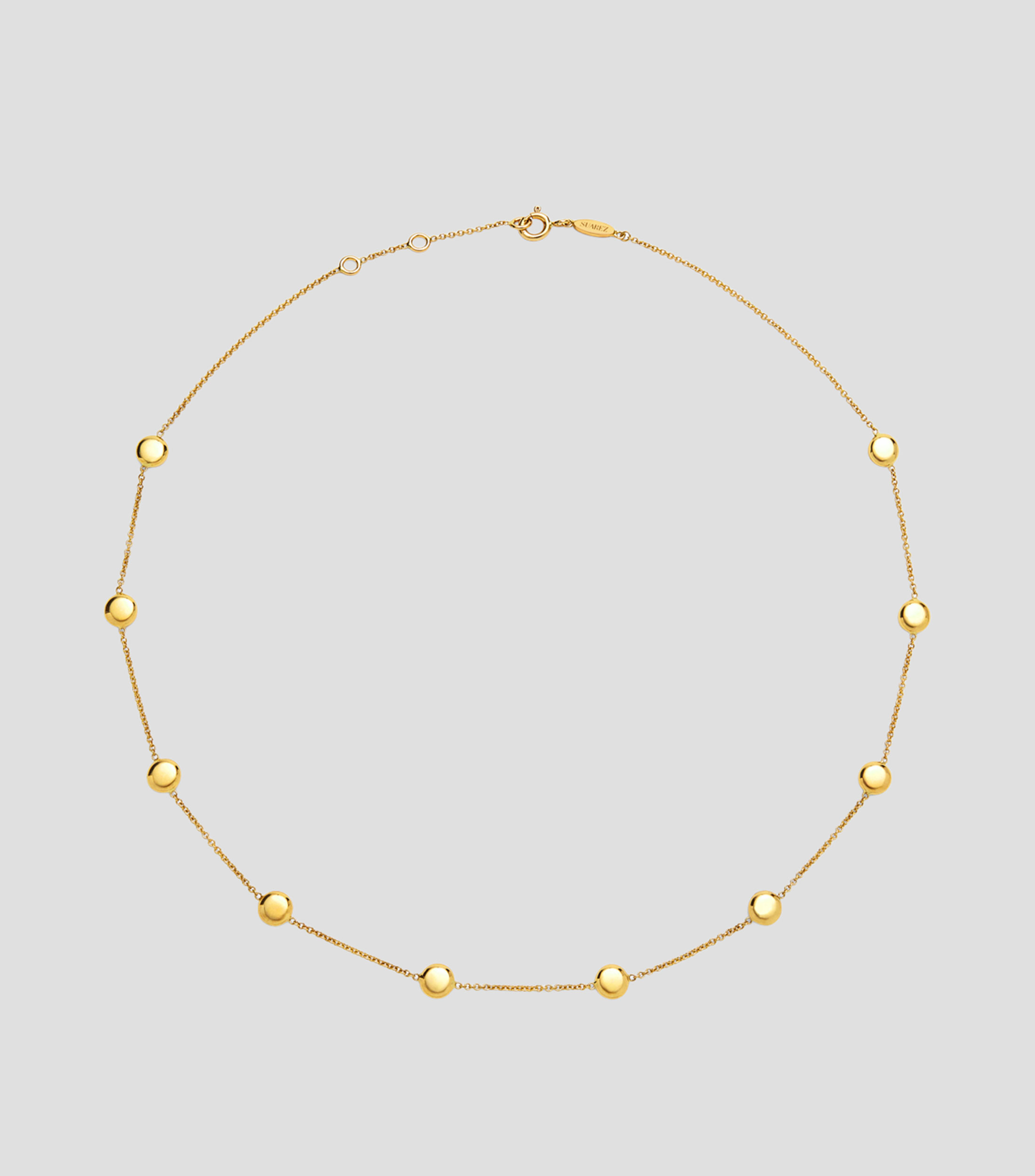 Collar en Oro amarillo de 18 Kilates con detalles esféricos Mujer
