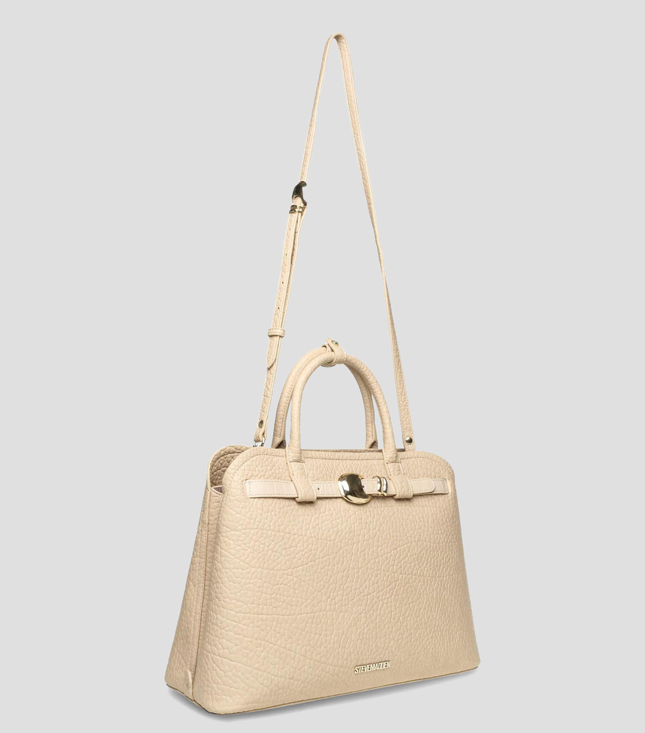 Bolsa Satchel granulada Mujer