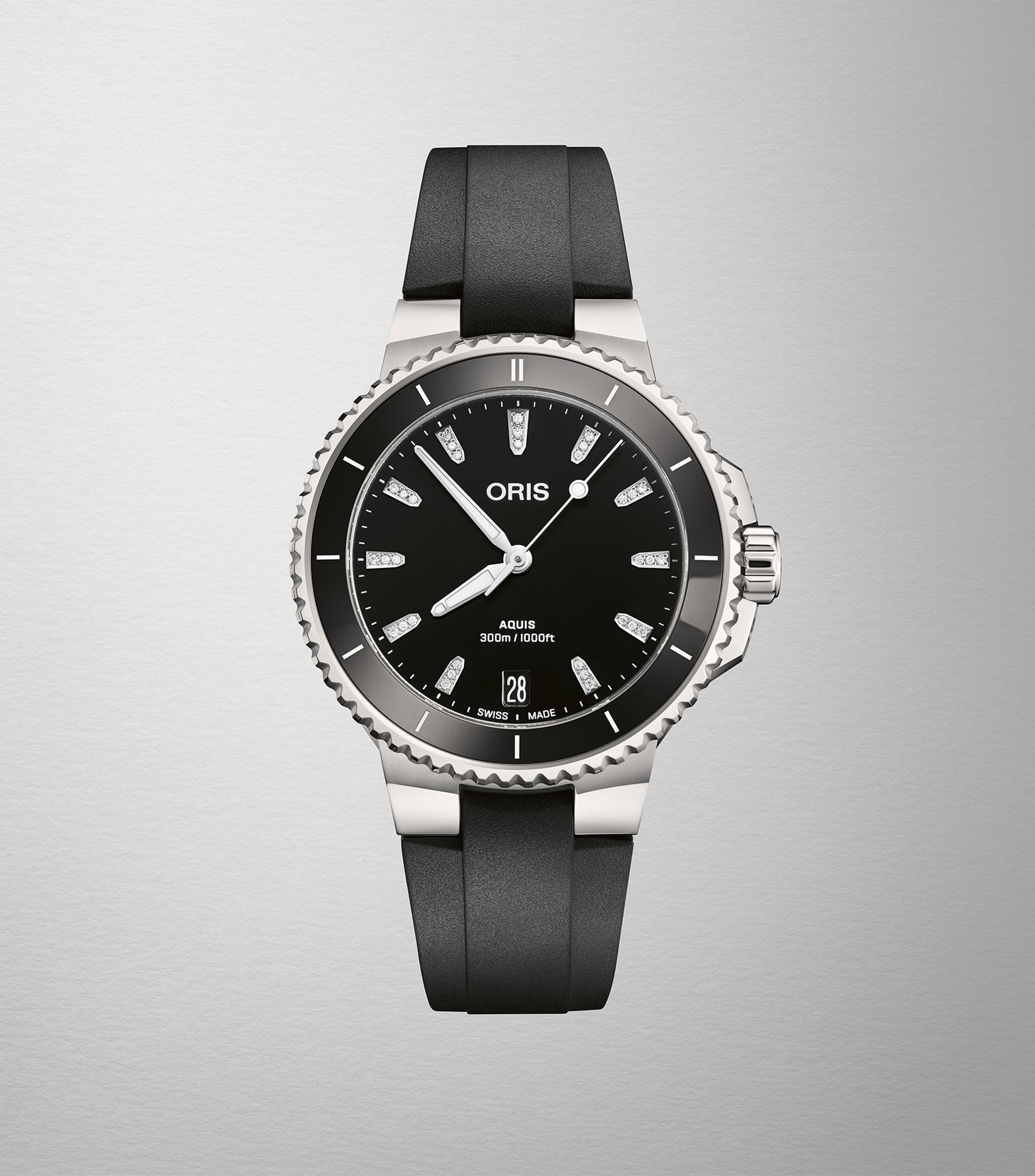 Reloj para Mujer Deportivo, Plateado, Negro