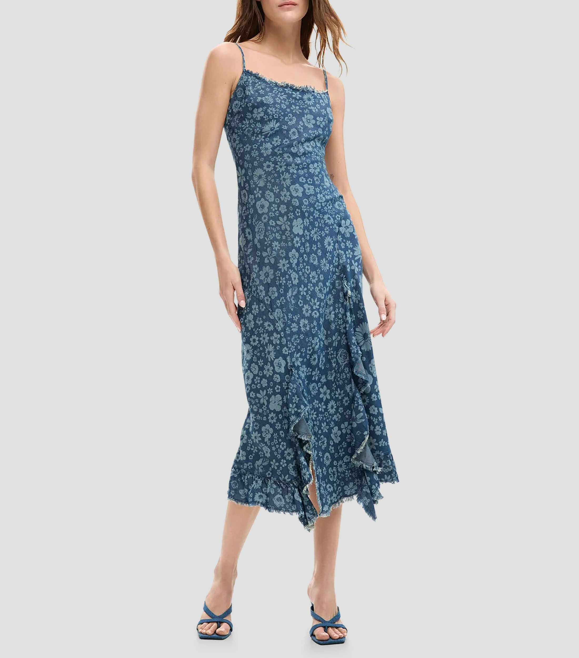 Vestido midi estampado Cham Mujer