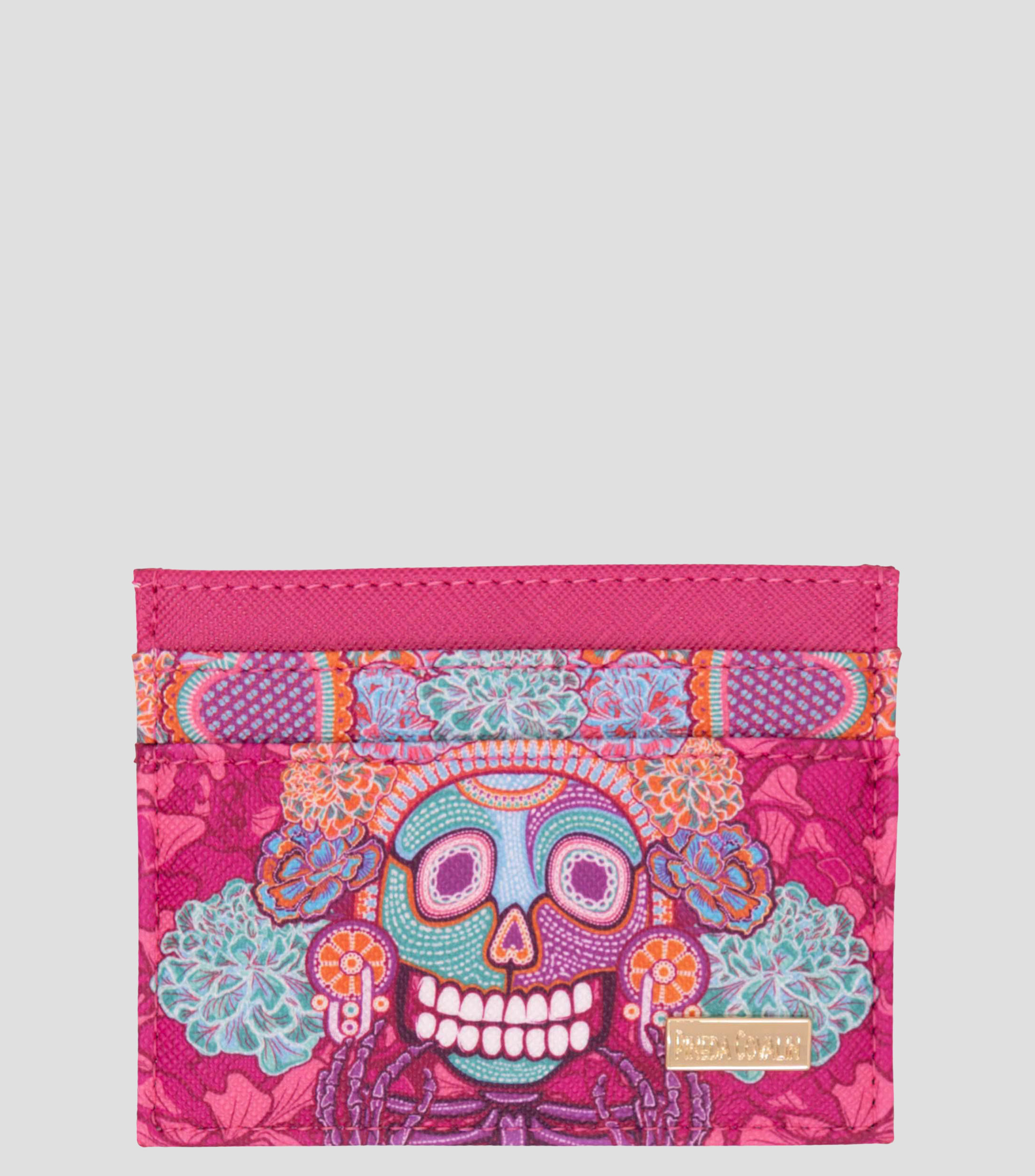 Tarjetero con estampado Día de Muertos Catrina Mujer