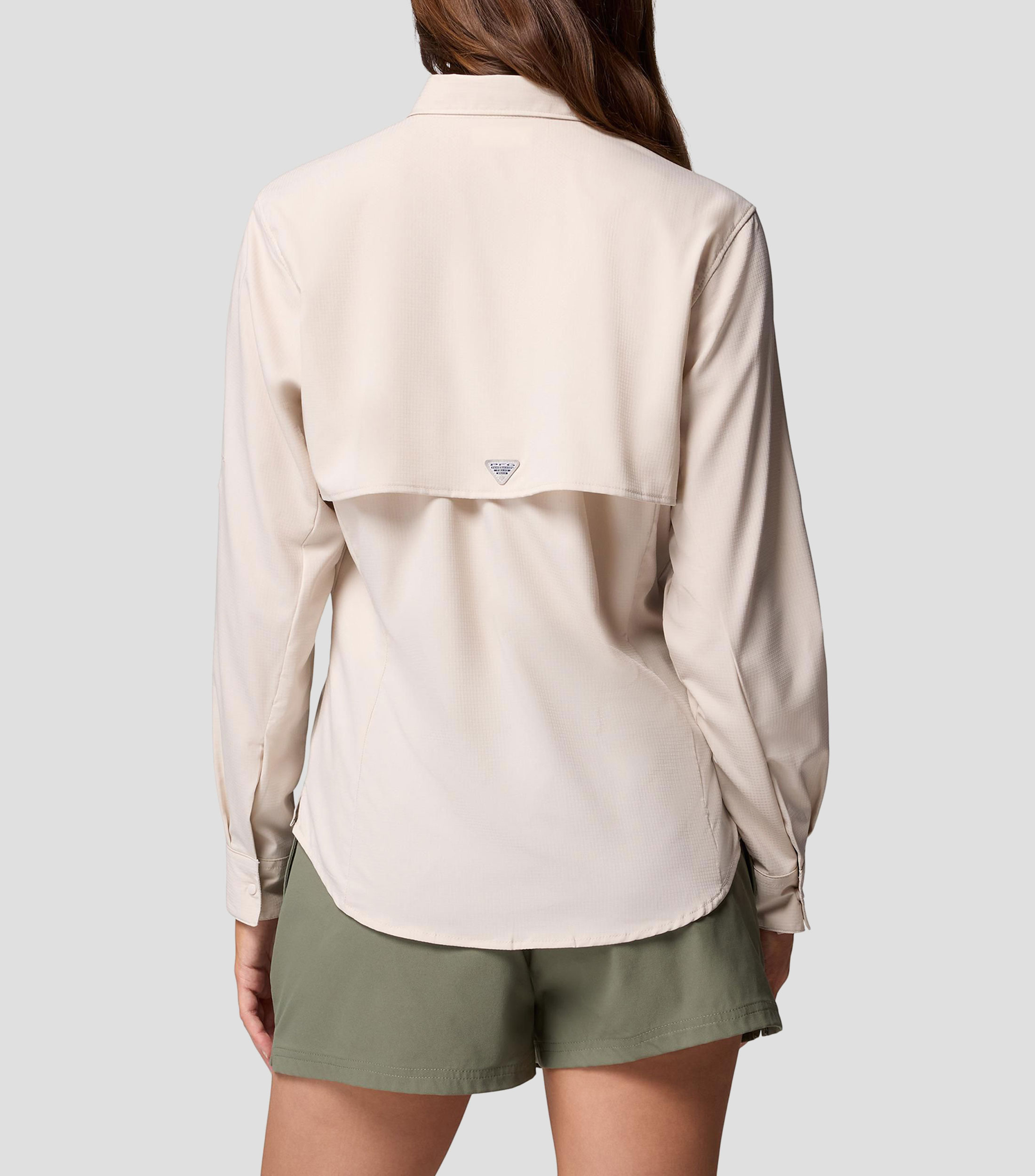 Camisa lisa manga larga Mujer