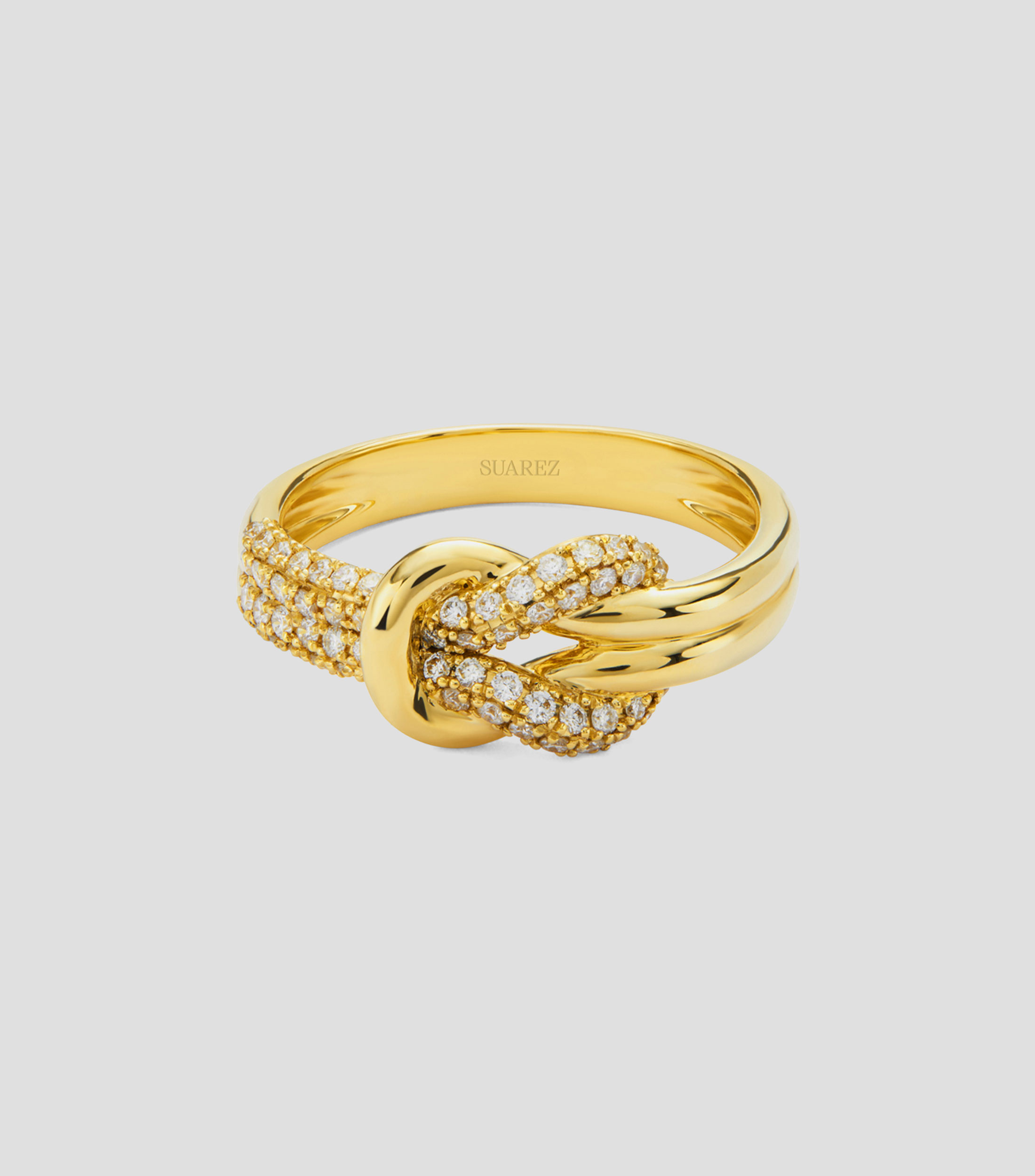 Anillo en oro amarillo de 18 kilates con diamante Mujer