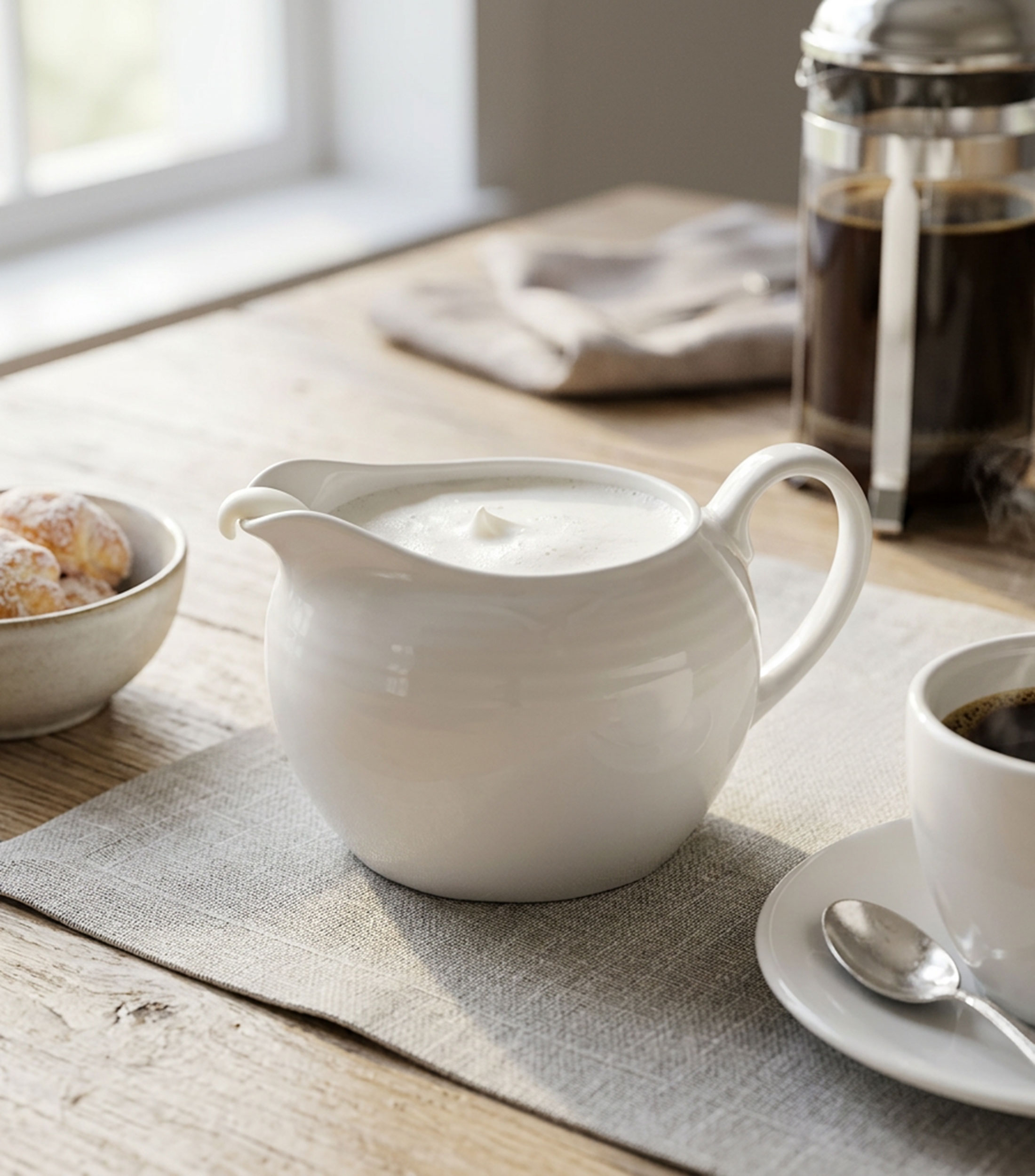 Cremera Arctic White en porcelana