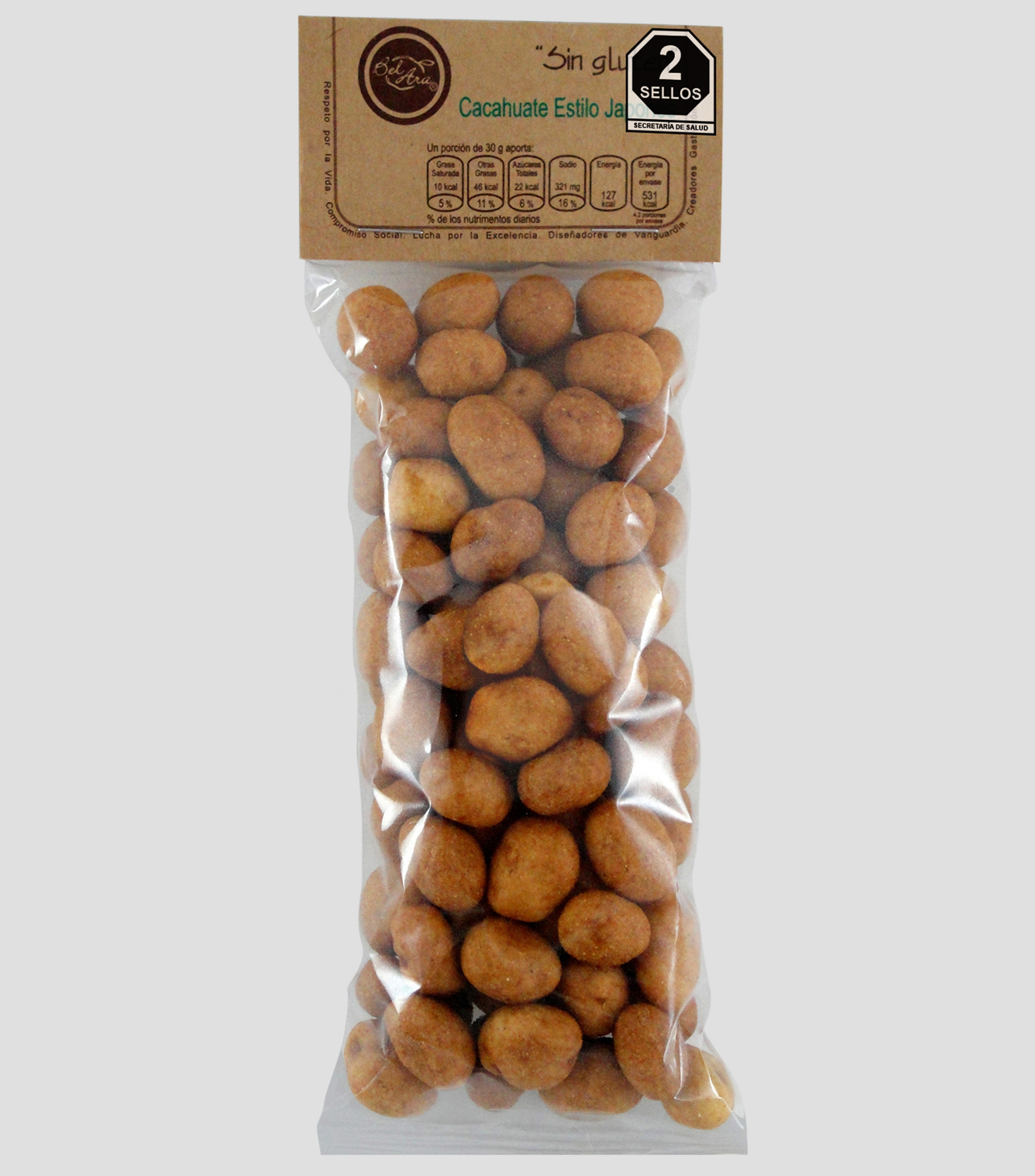 Cacahuate Estilo Japonés sin Gluten, 125 g