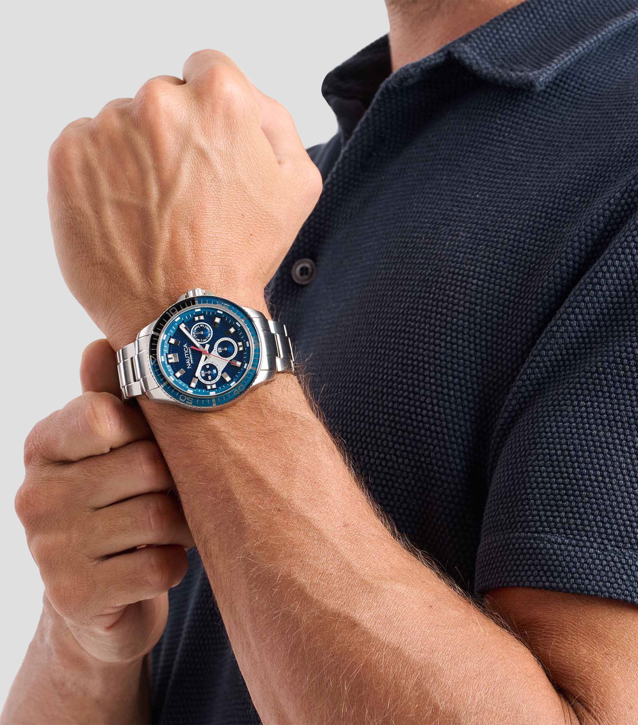 Reloj para Hombre Windrose Deportivo, Plateado