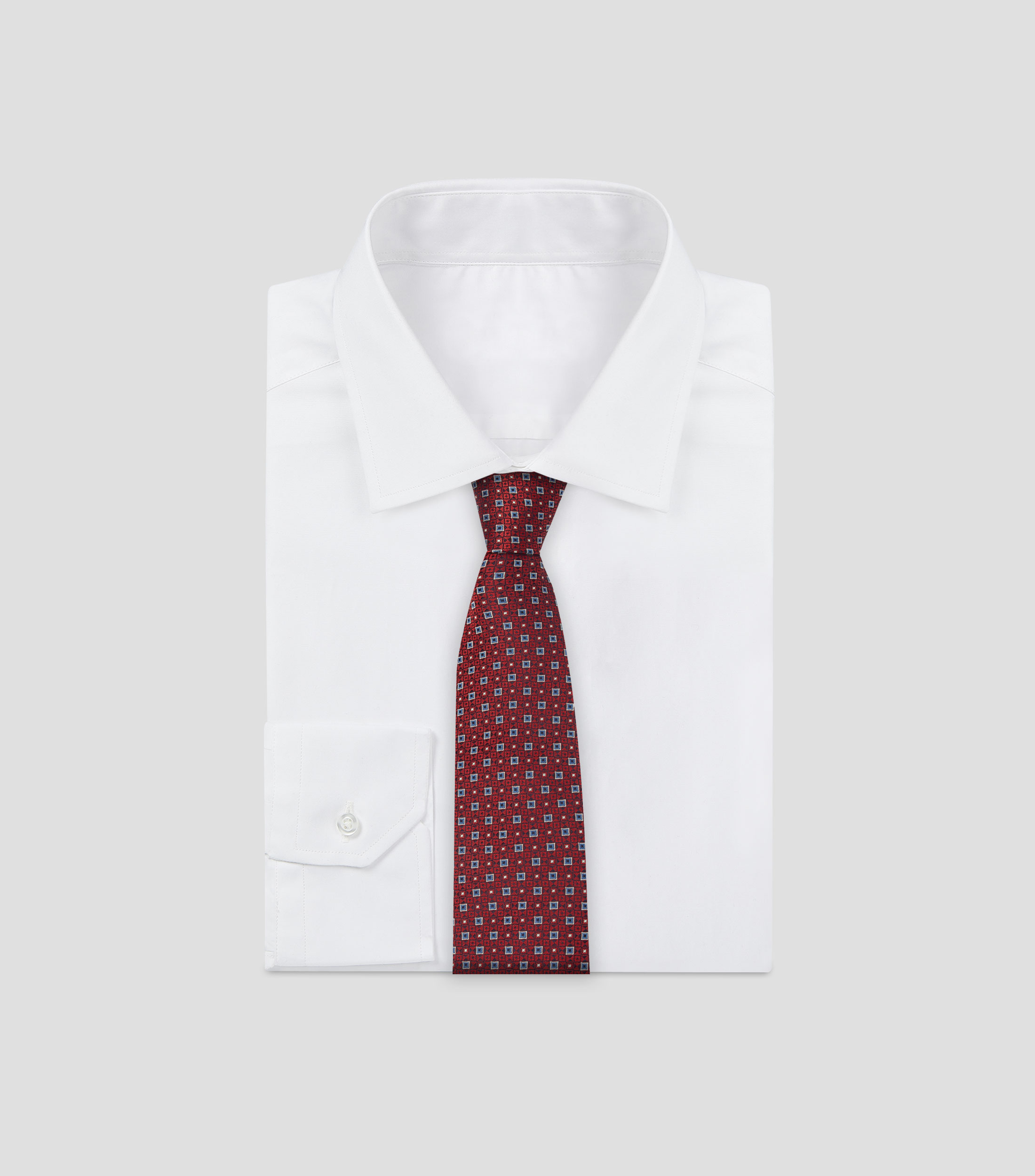Corbata ancha en seda multidiseño estampado