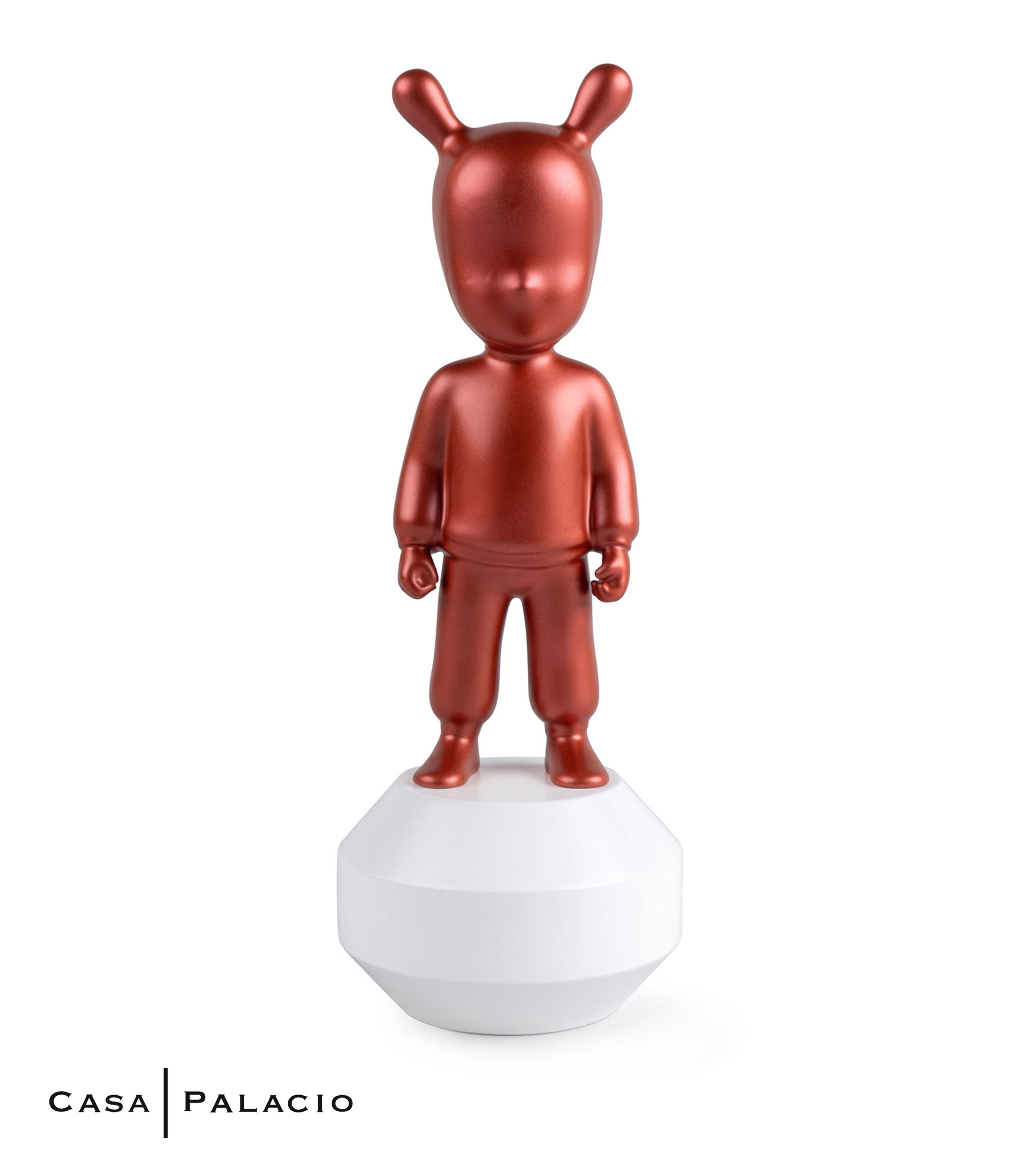 Escultura The Metallic Red Guest Little en porcelana