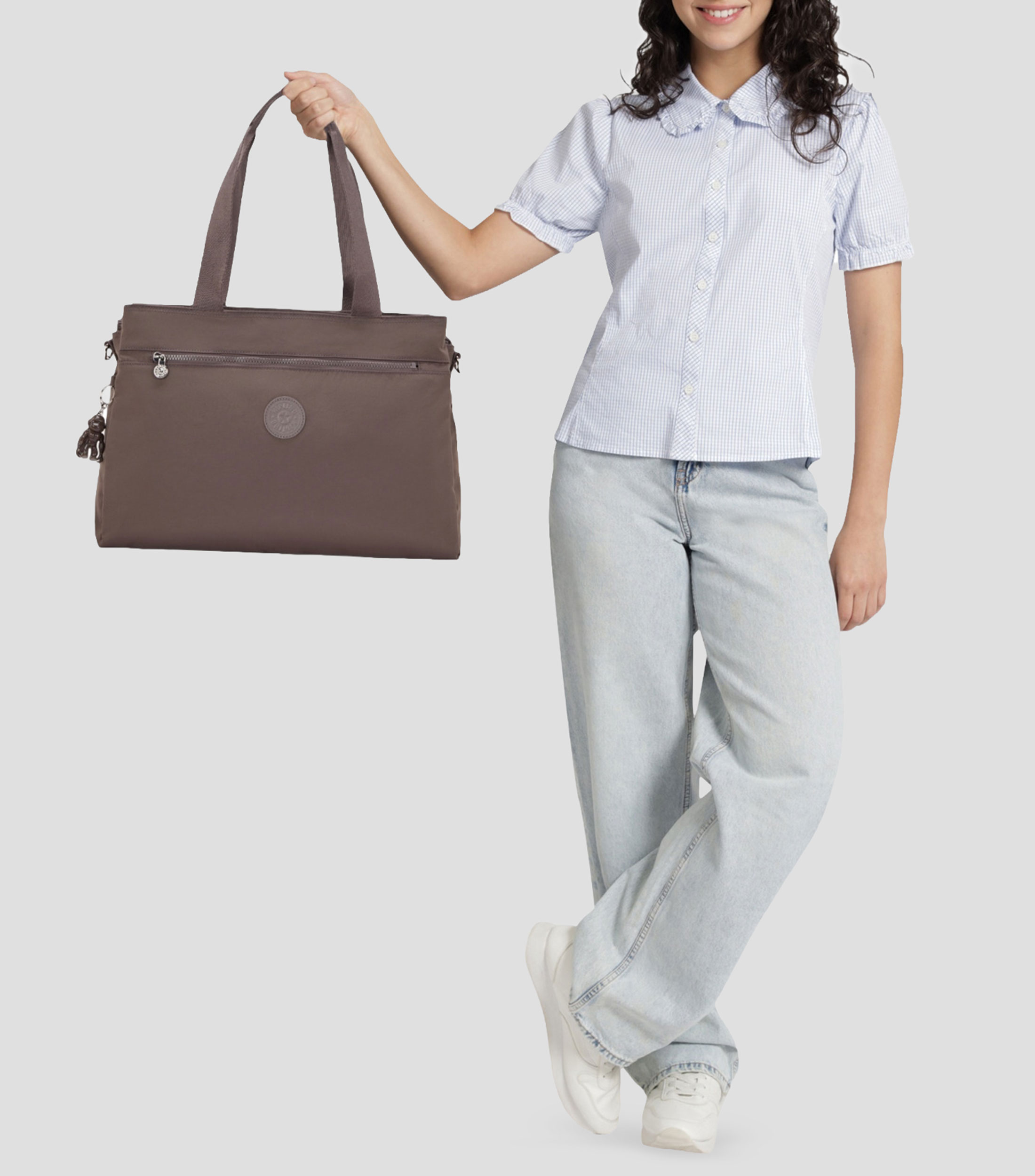 Bolsa crossbody café Elysia lisa Mujer