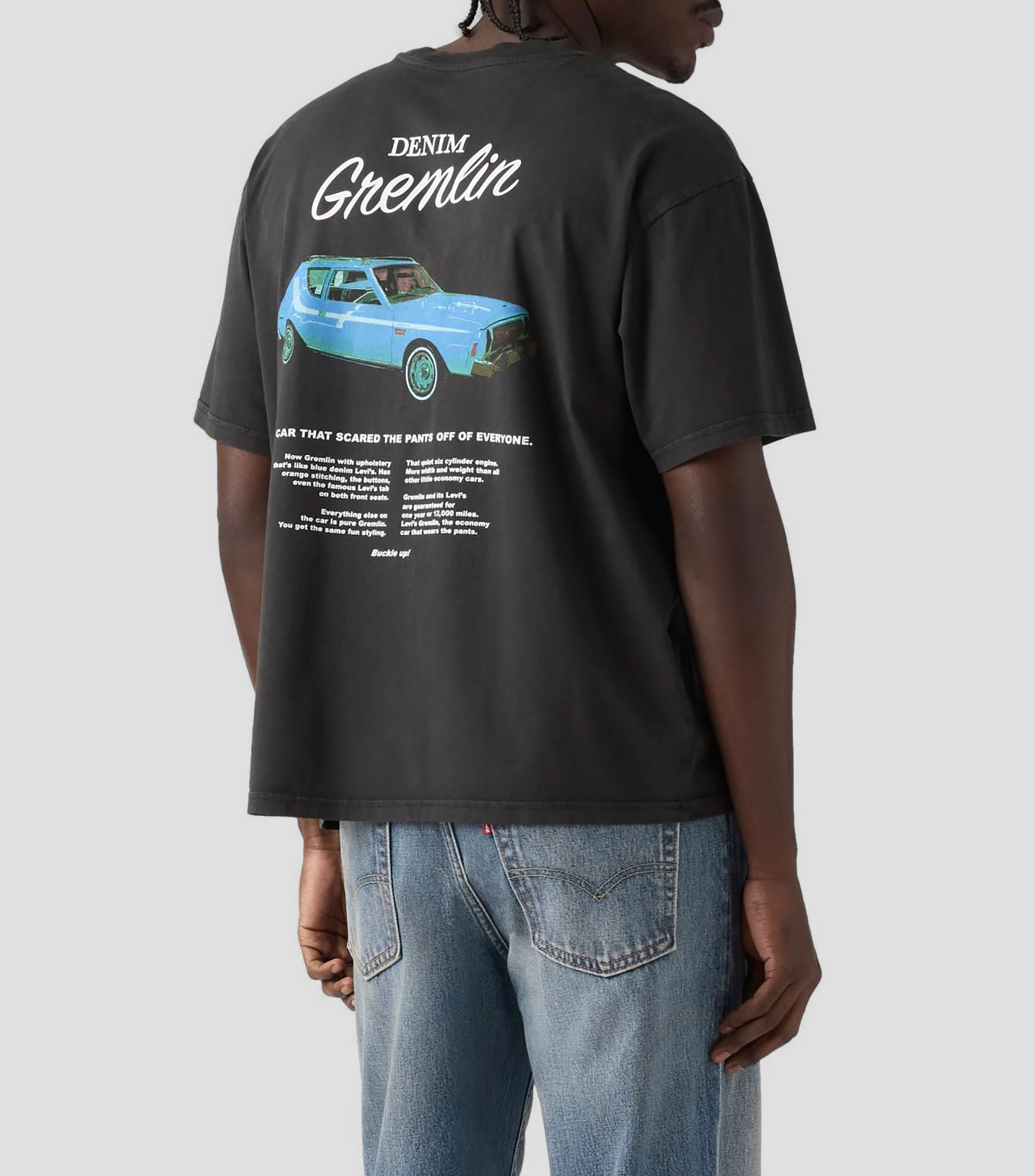 Playera de cuello redondo con manga corta estampada Hombre