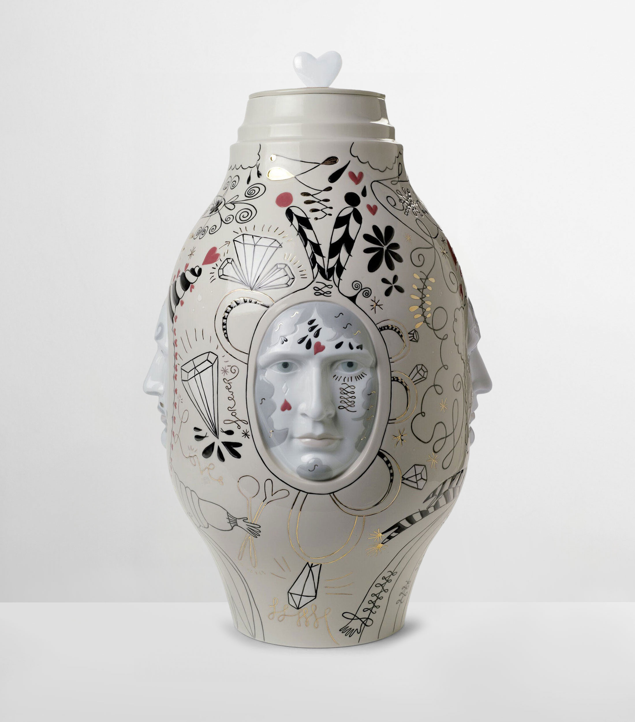 Jarrón decorativo Conversation Vase en porcelana