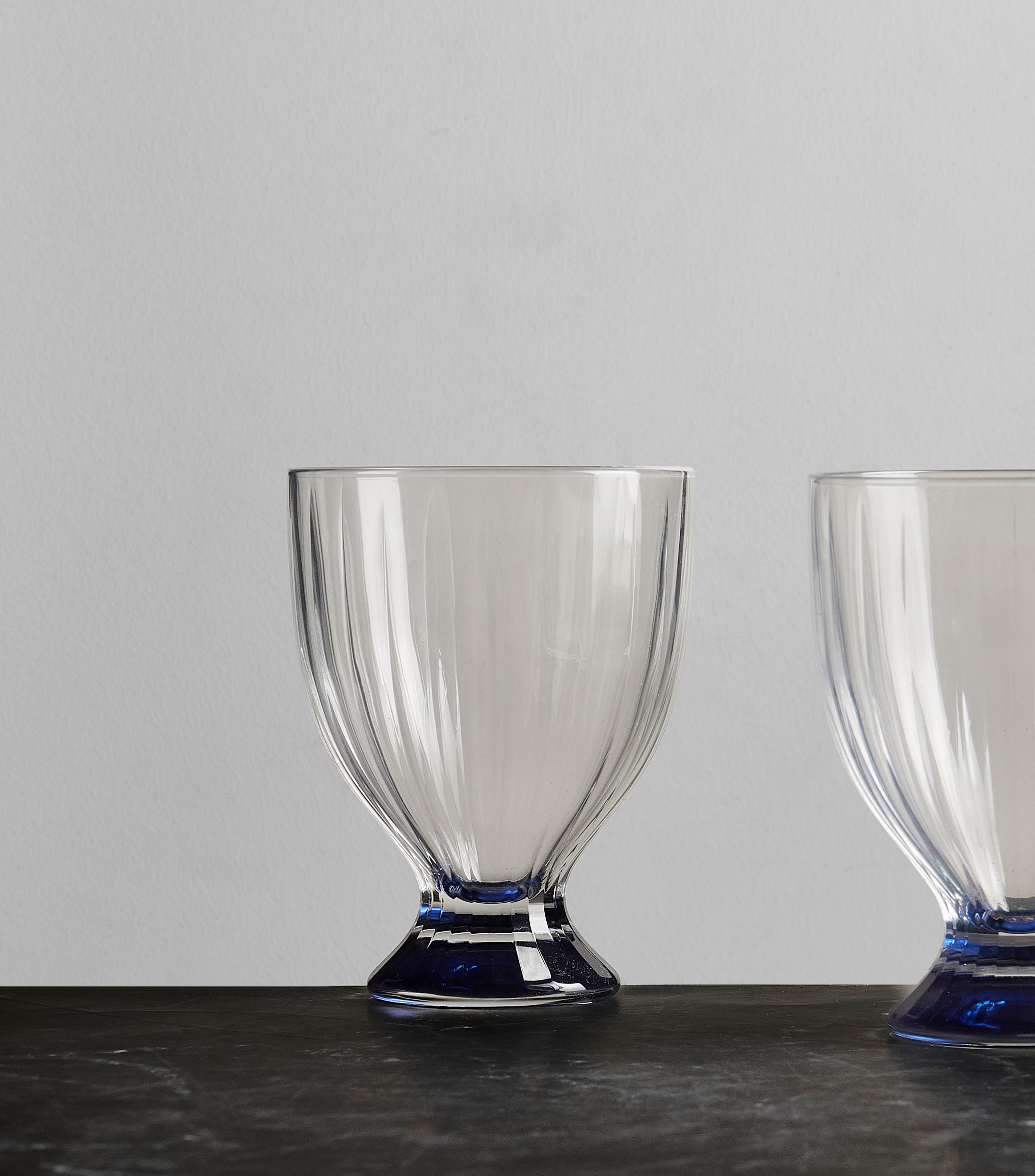 Set 4 copas para vino blanco azul