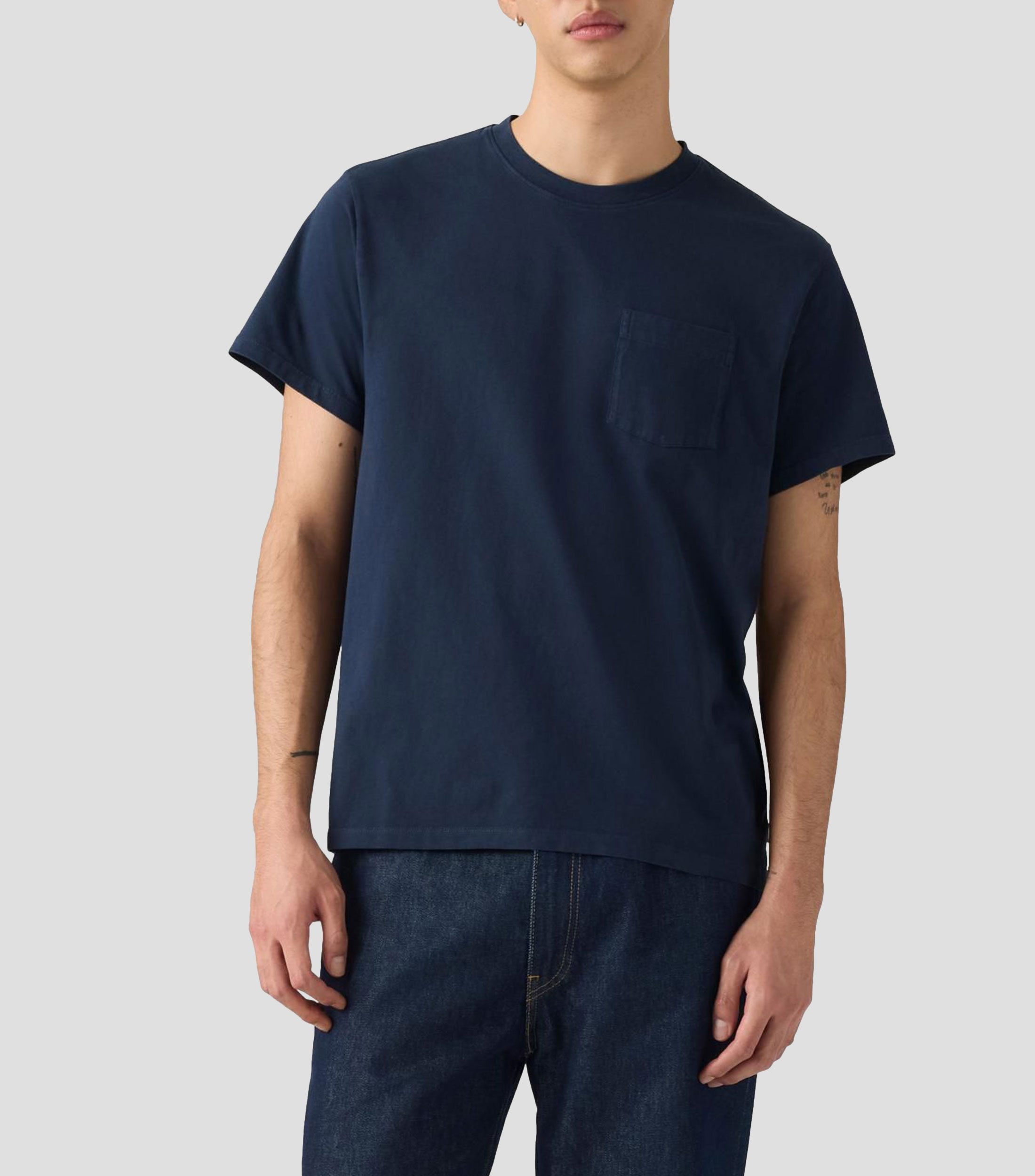 Playera cuello redondo manga corta lisa Hombre