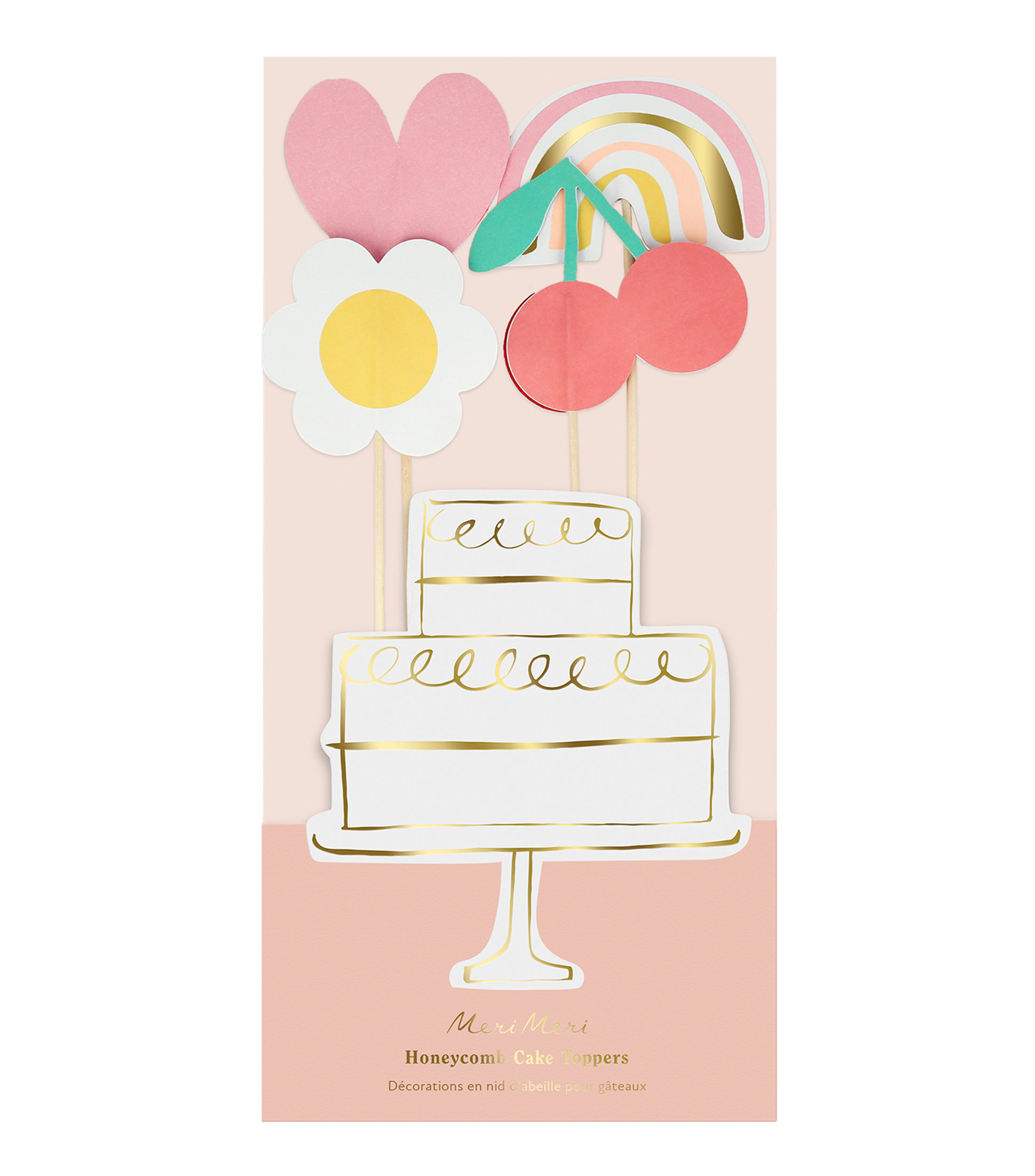 Set 4 Cake Toppers Happy Icons