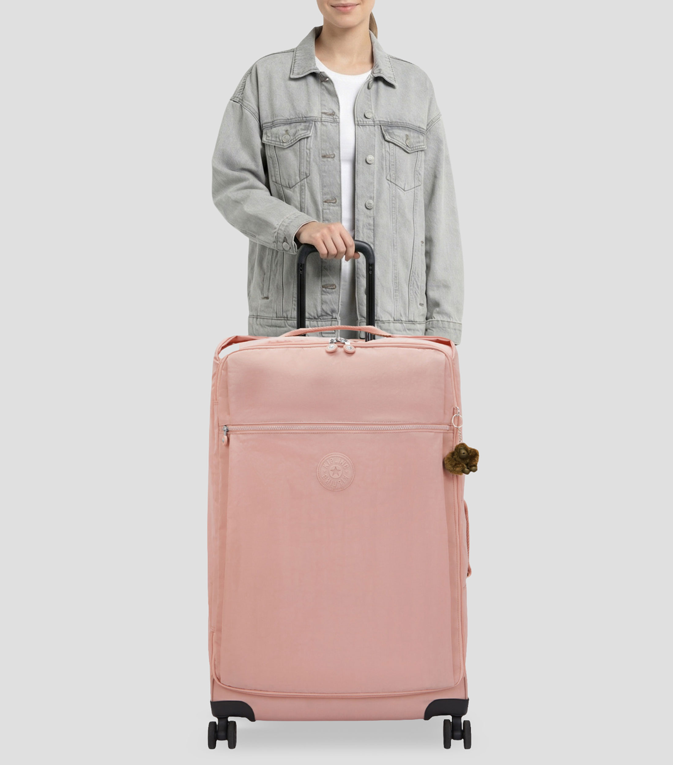 Maleta de viaje suave Darcey Up rosa