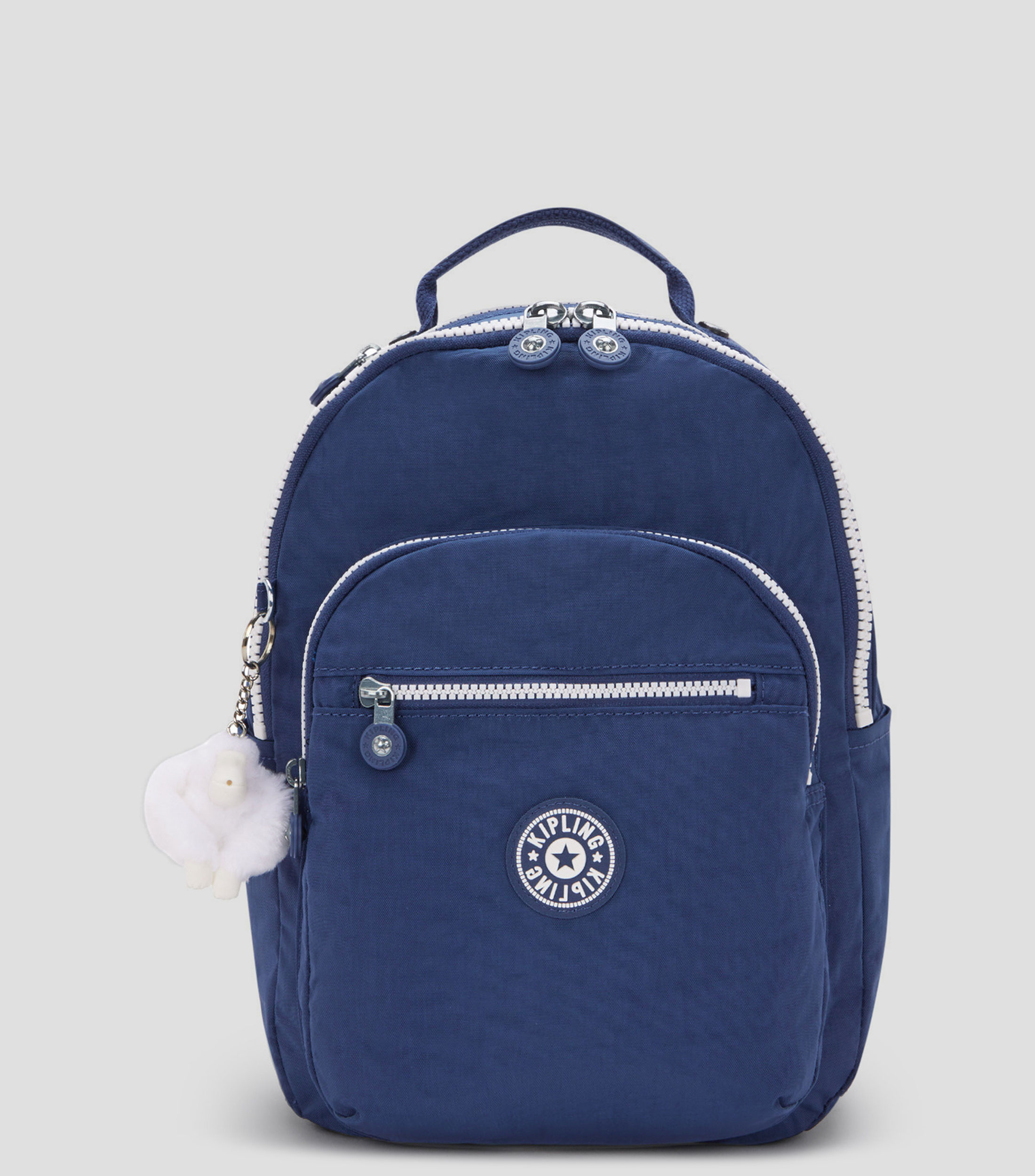 Mochila escolar lisa con logotipo Unisex