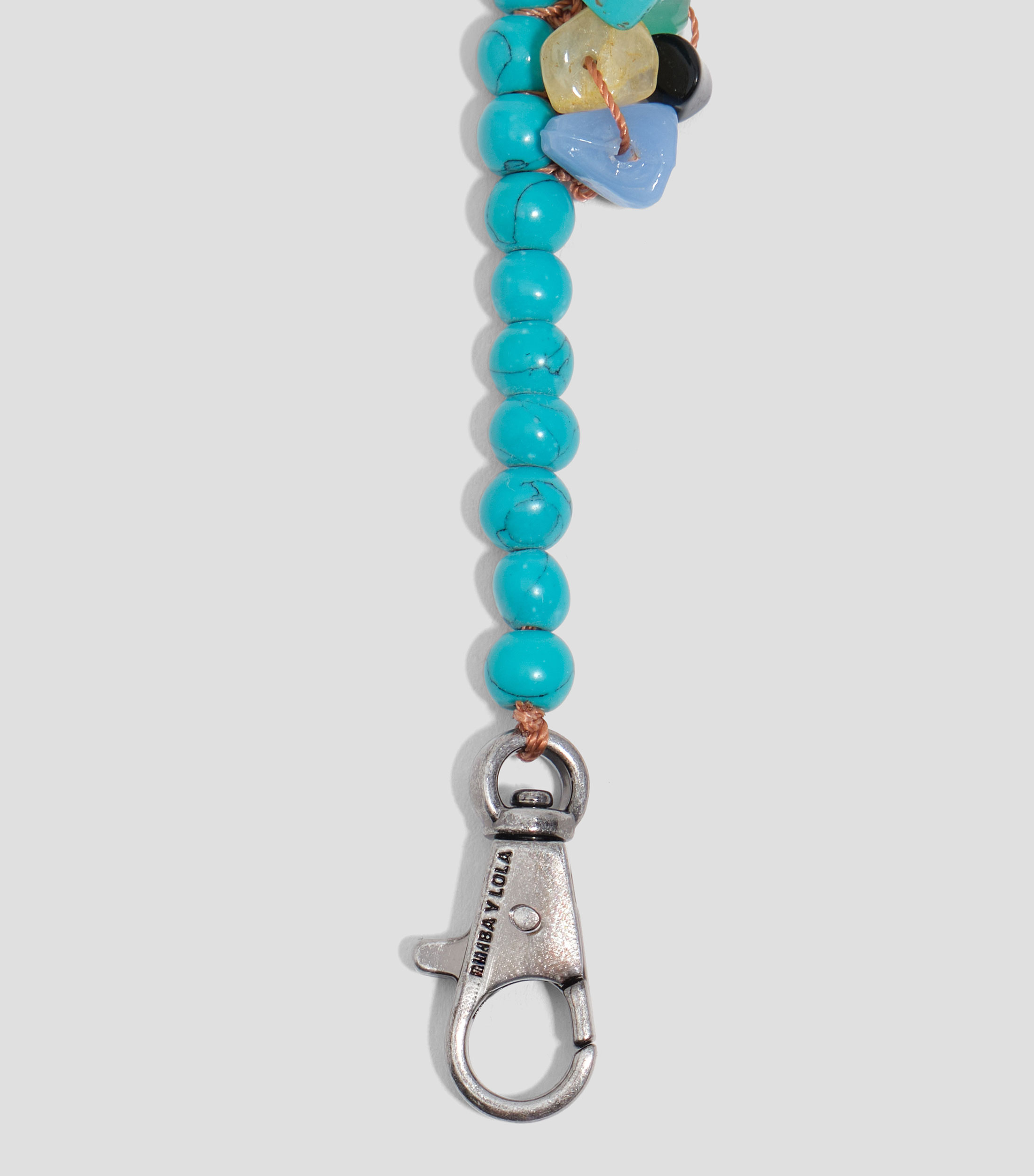Pulsera piedras y perlas turquesa Mujer