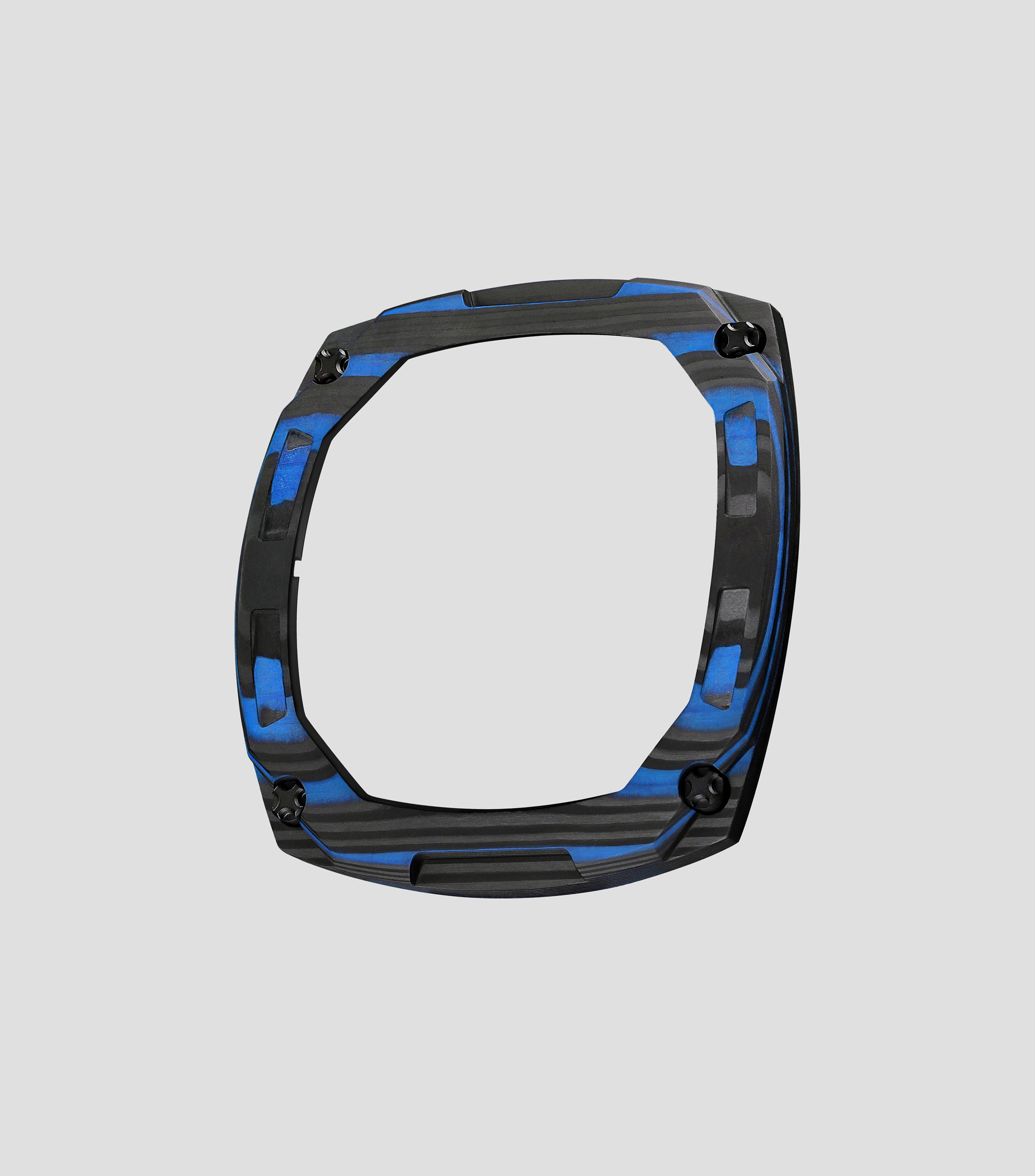 Bisel intercambiable Dark Matter en fibra de carbono azul
