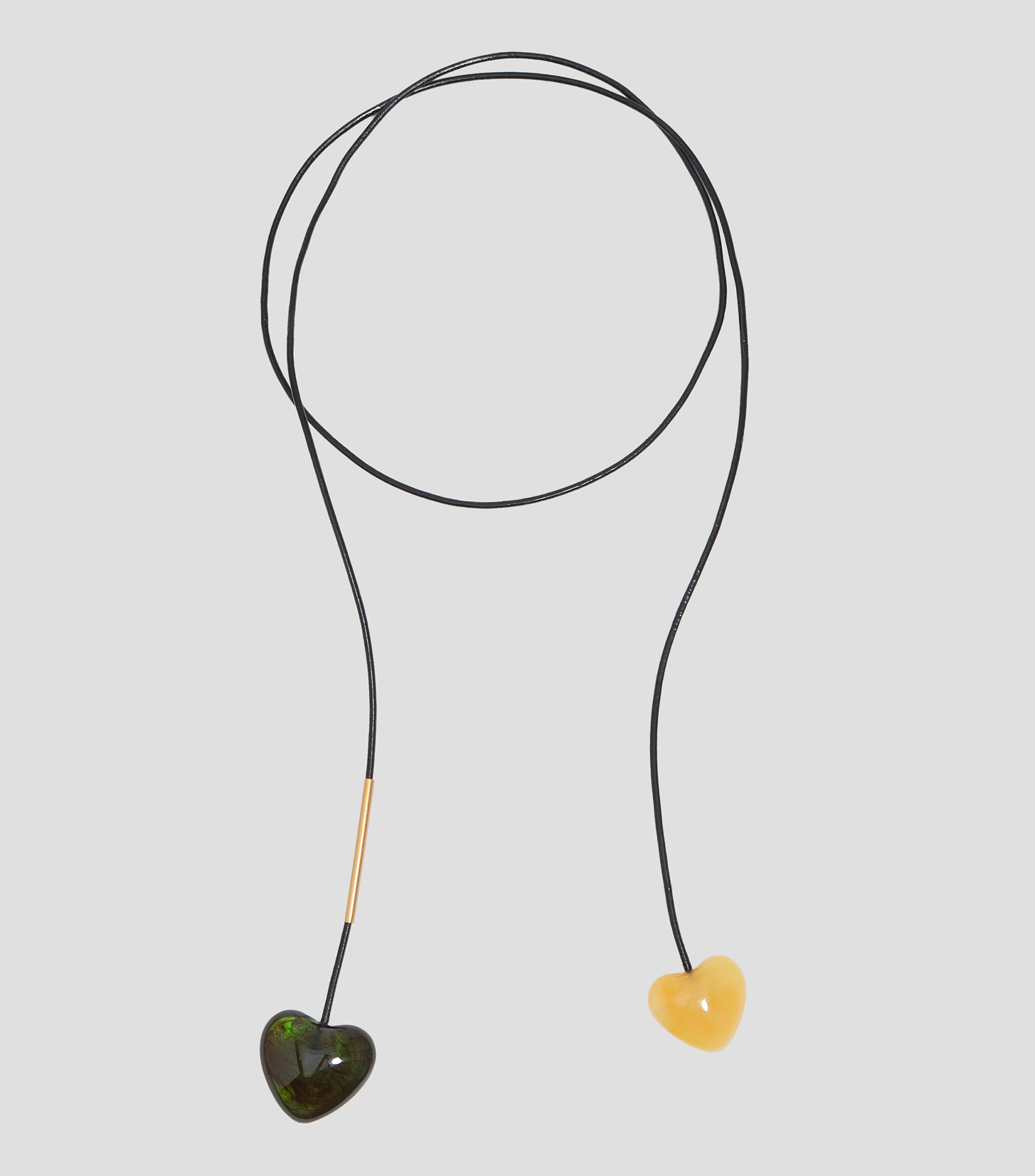 Collar corazones resina multicolor Mujer