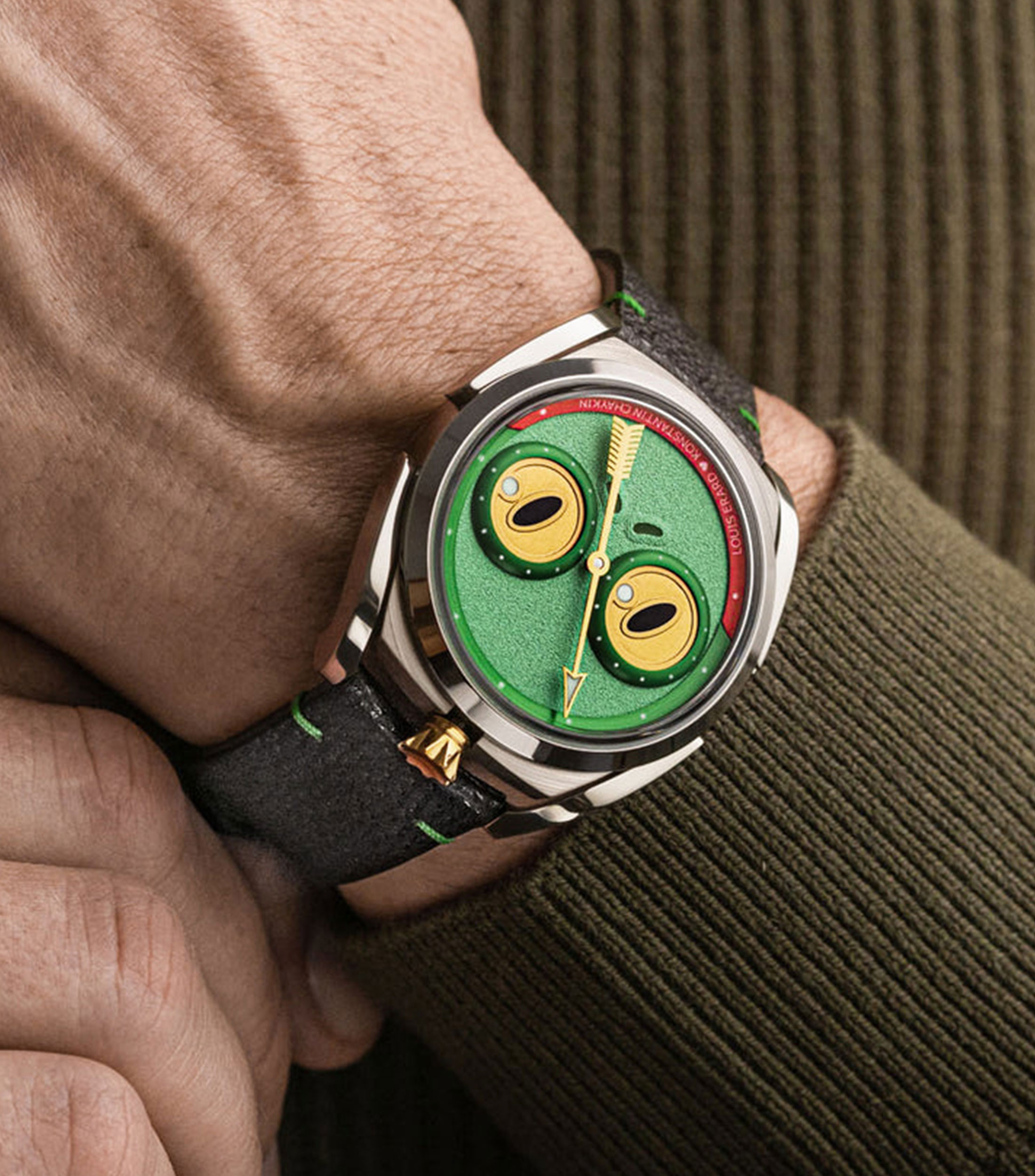 Reloj para Hombre Louis Erard x Konstantin Chaykin Unfrogettable Green edición especial plateado