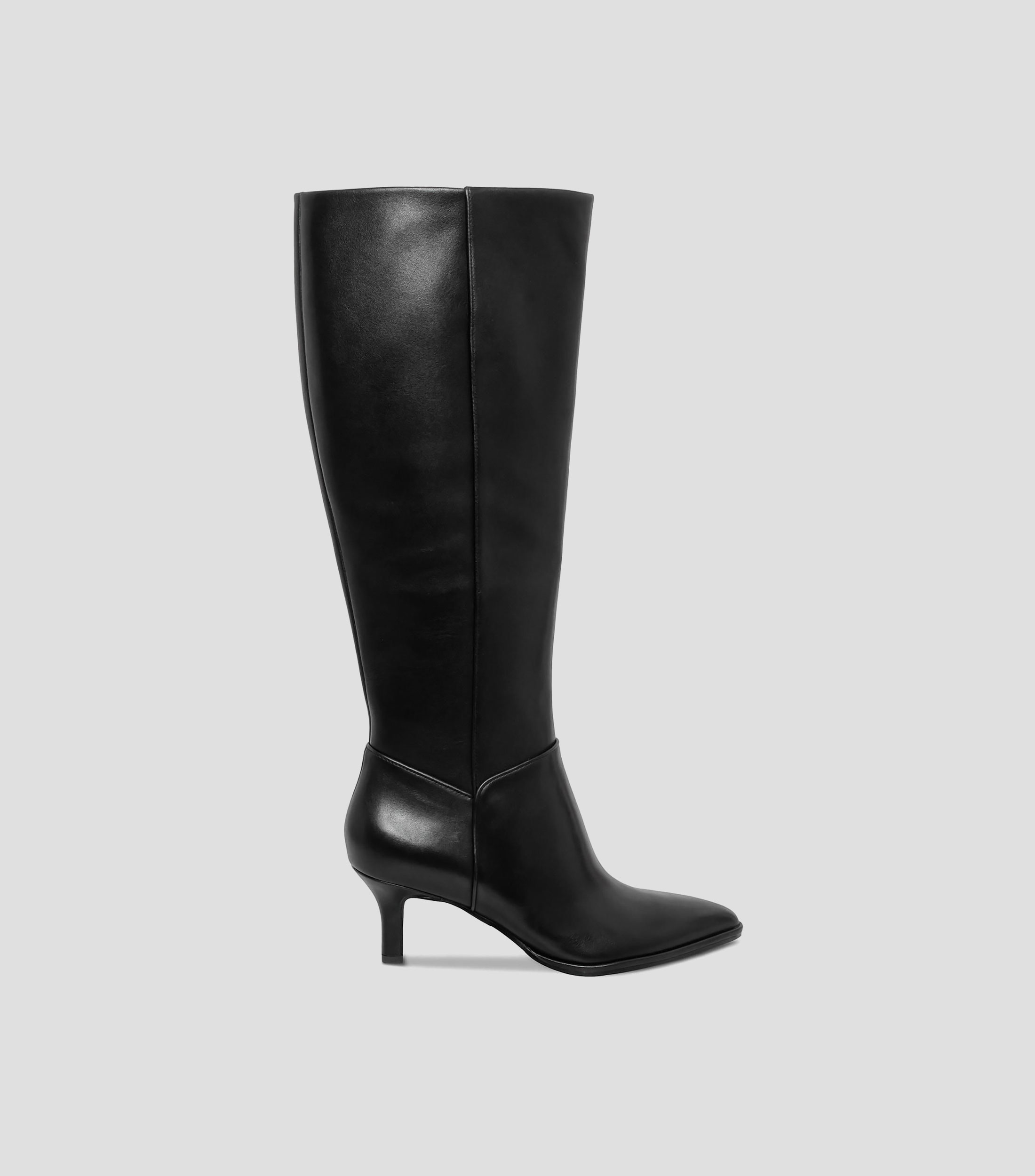 Botas largas Aldy en piel con tacon bajo delgado Mujer