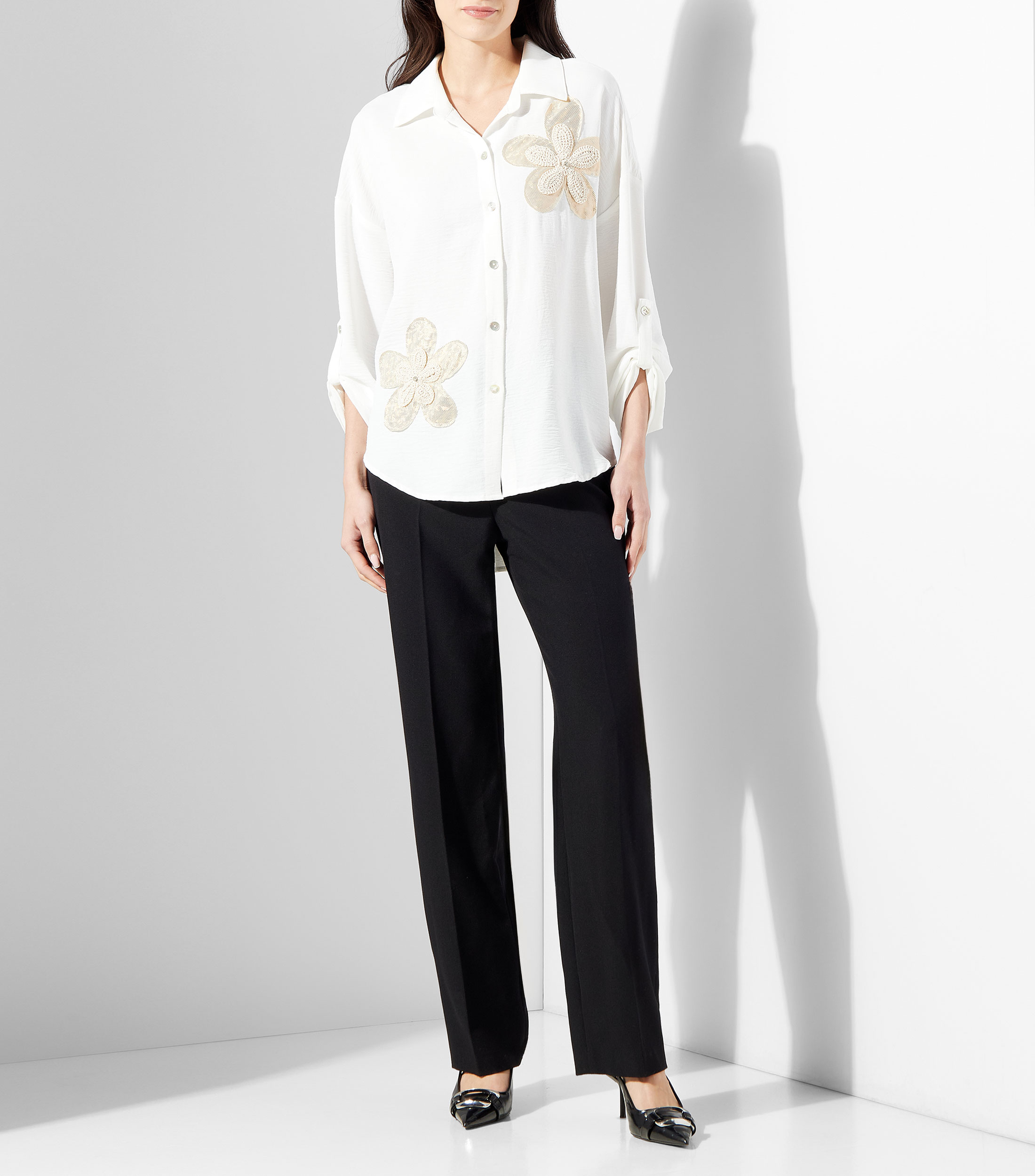 Camisa fantasía manga 3/4 Mujer