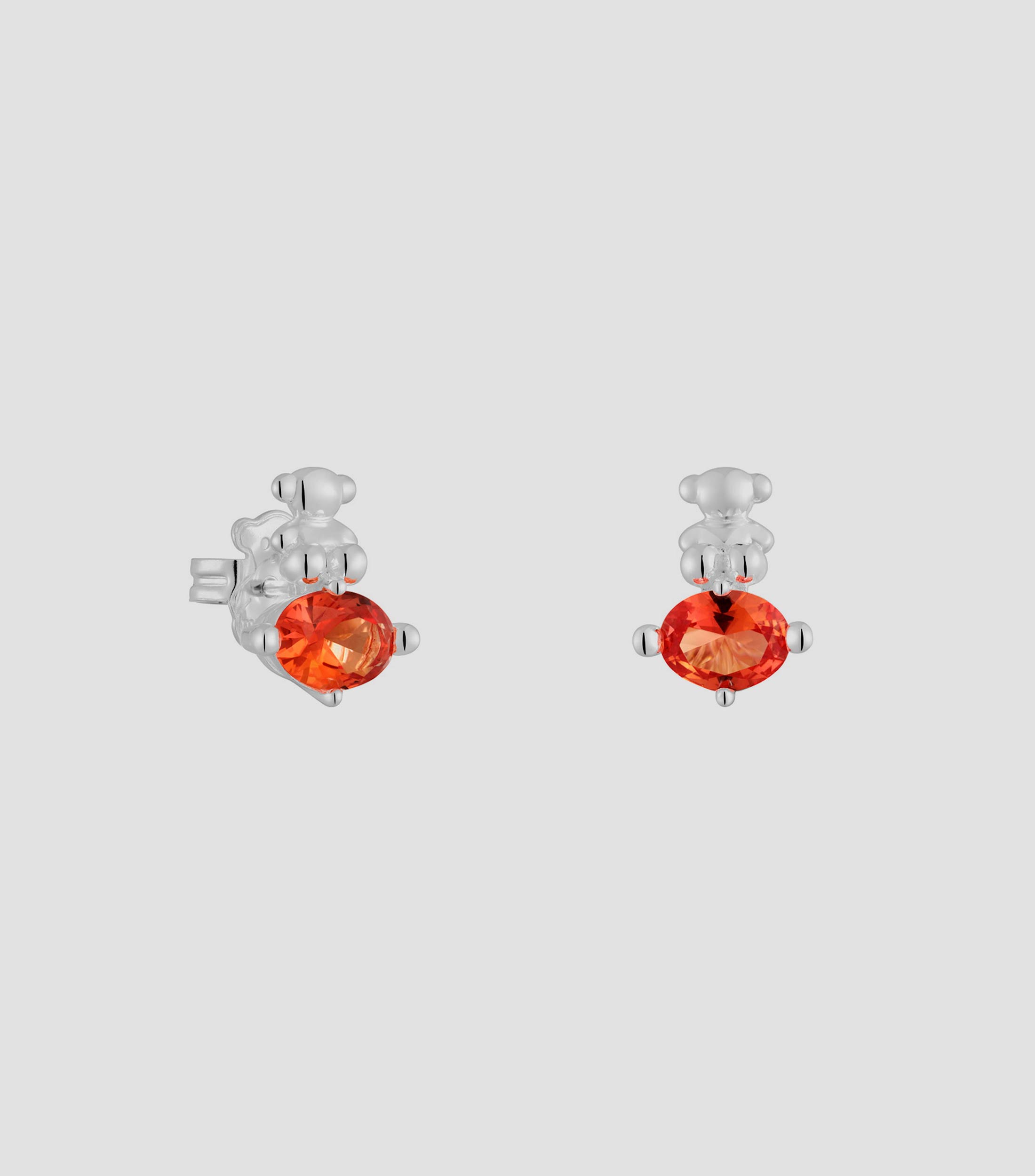 Aretes en Plata Bold Bear Mujer