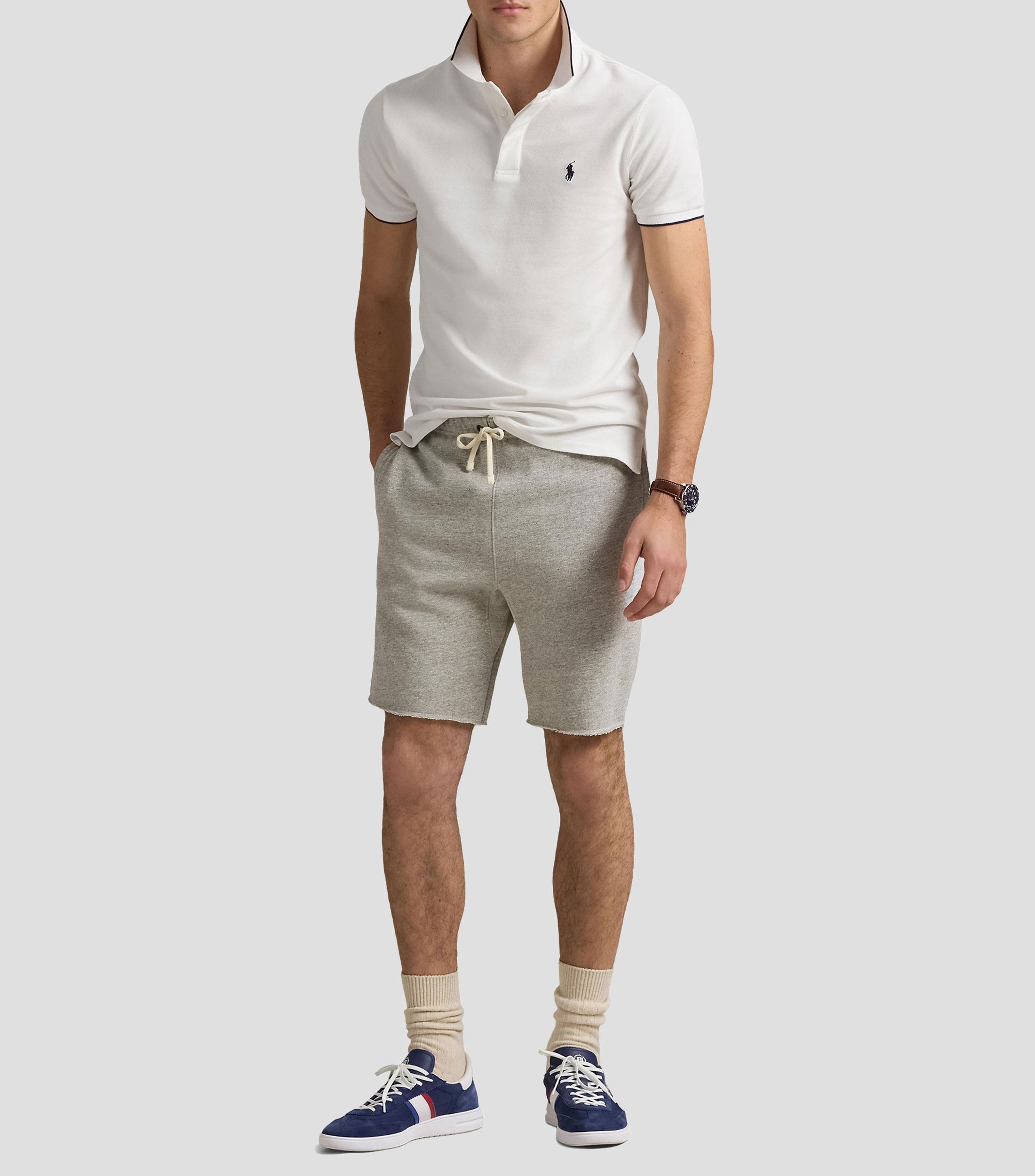 Playera polo manga corta lisa Hombre