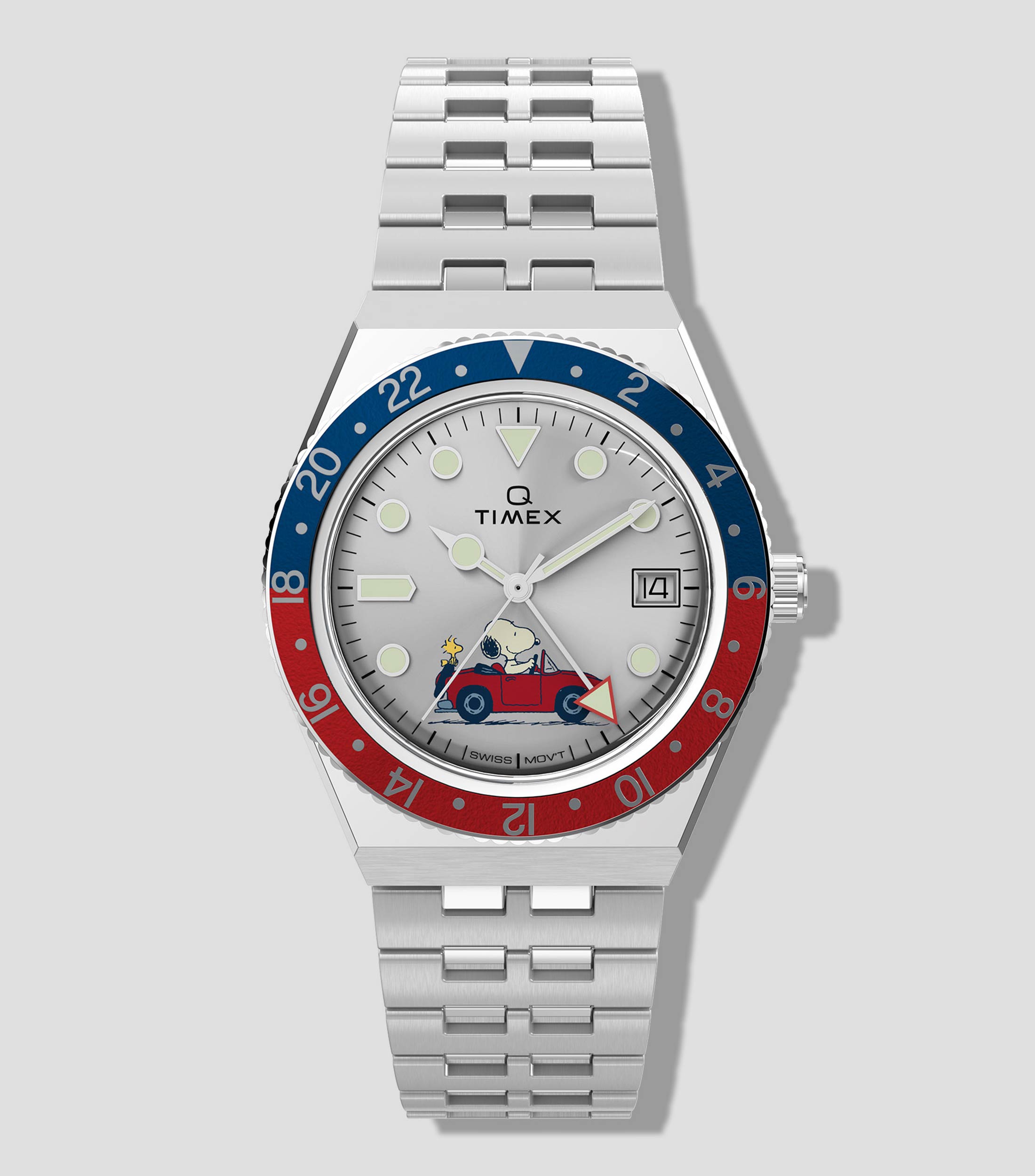 Reloj para Hombre, Q, Moderno, Plateado