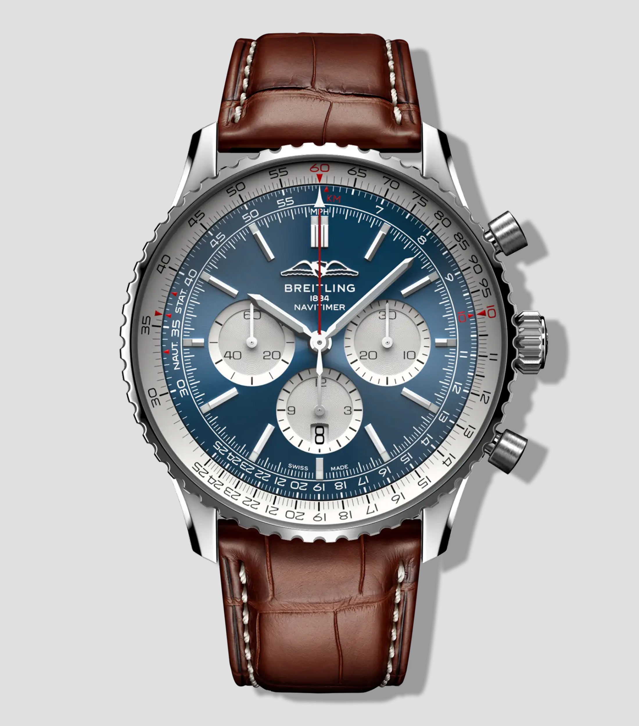 Reloj para Hombre Navitimer B01 Chronograph 46 casual plateado