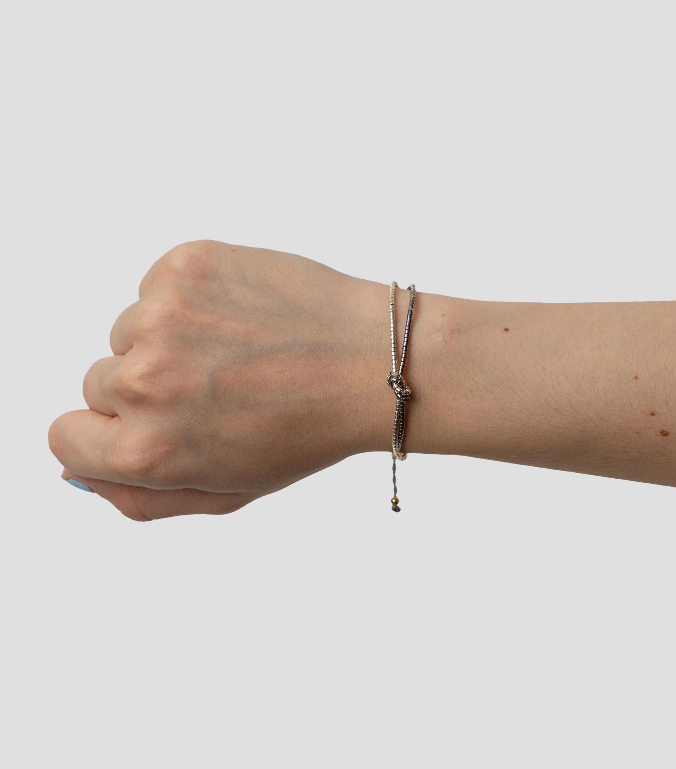 Pulsera ajustable Plata Mujer
