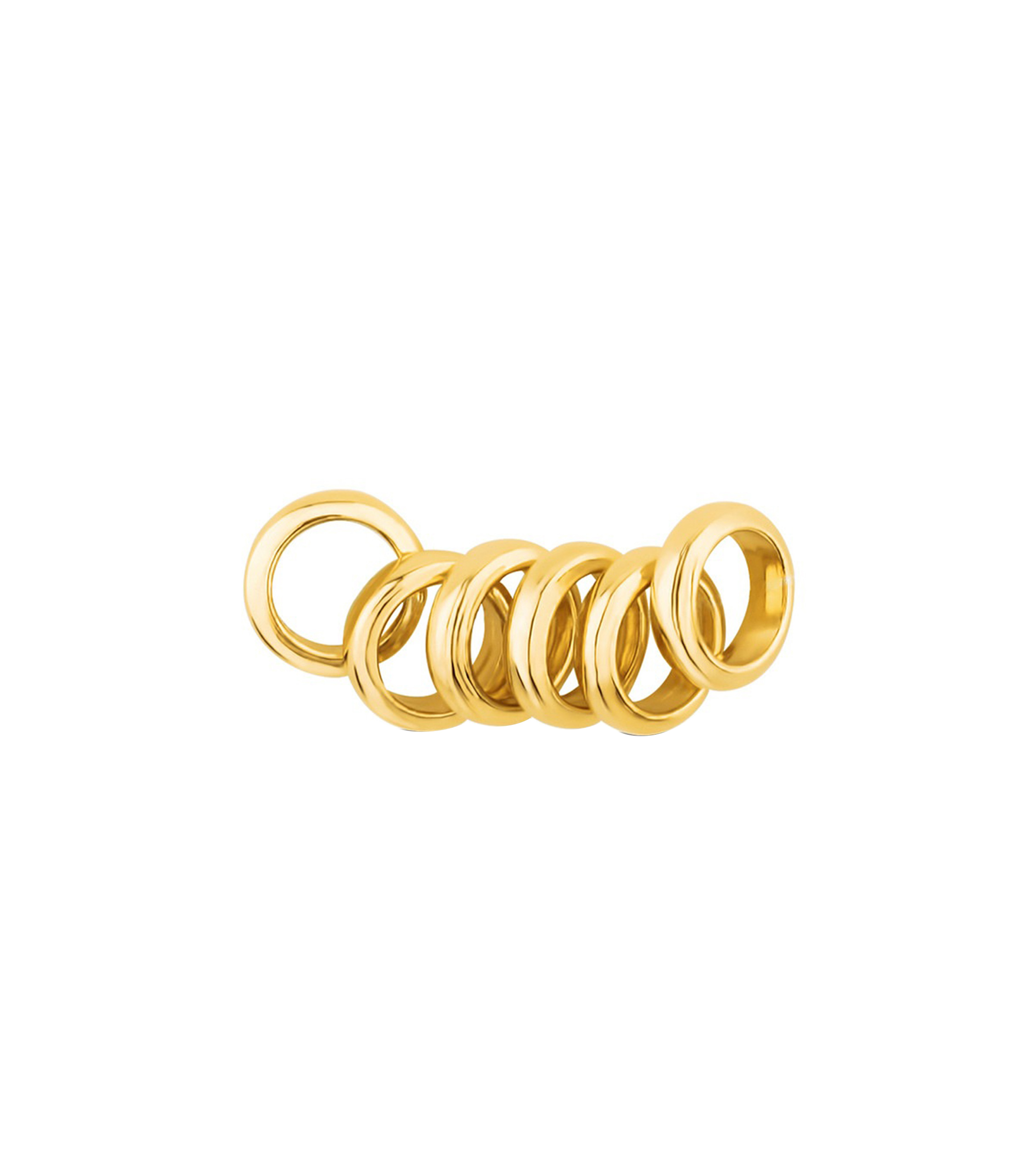 Set 6 Anillas para Dije en plata vermeil Mujer