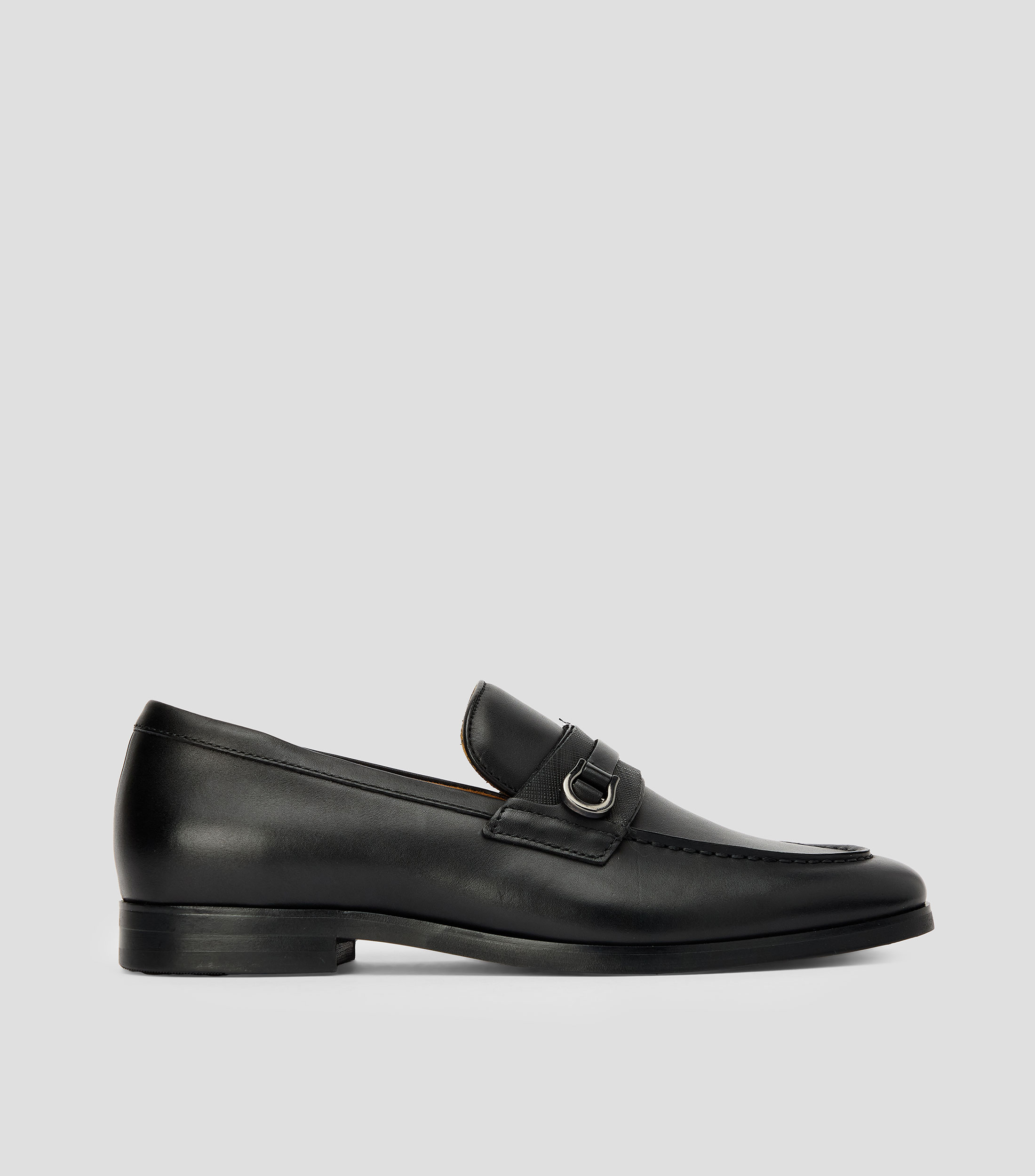 Mocasines planos en piel lisos Hombre