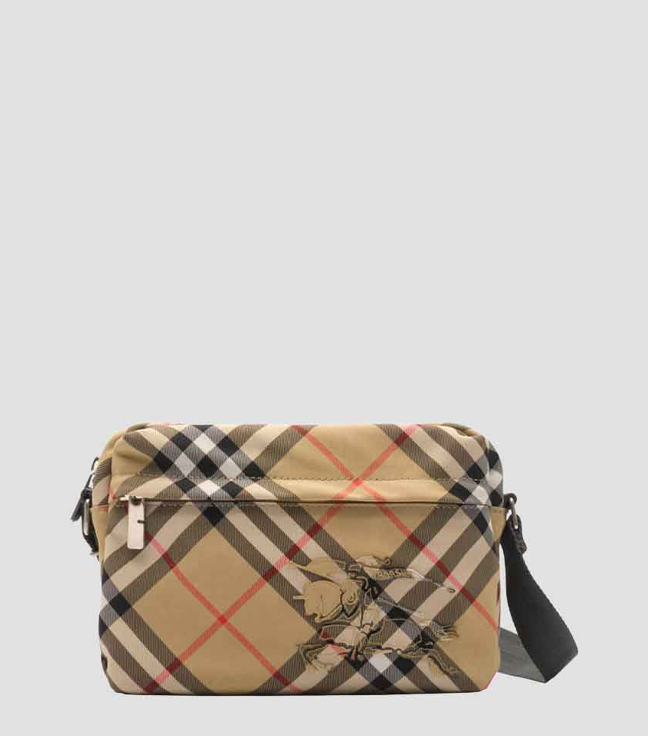 Bolso crossbody con cuadros Hombre