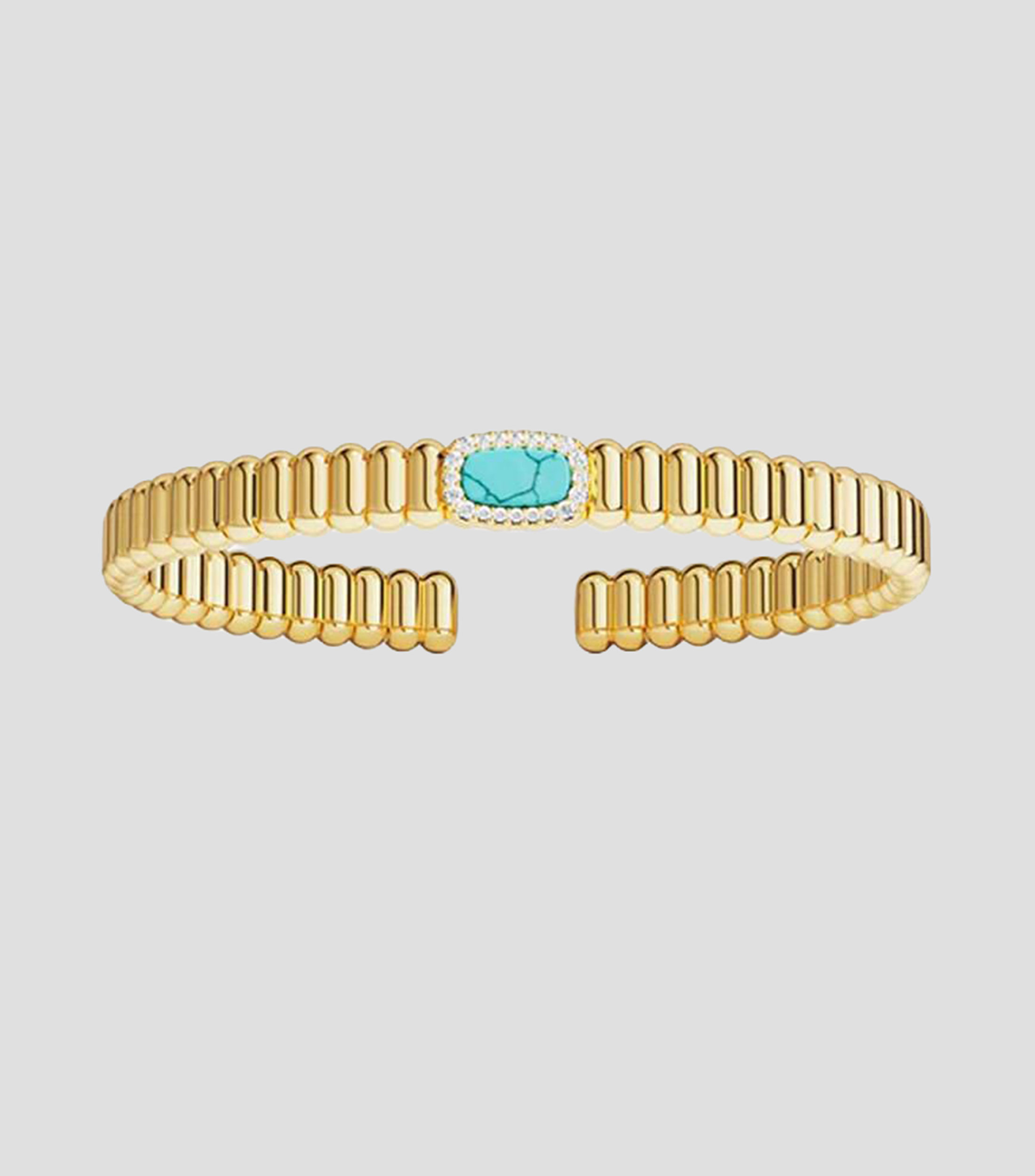 Brazalete con Circonitas y turquesa sintética Calanques Mujer