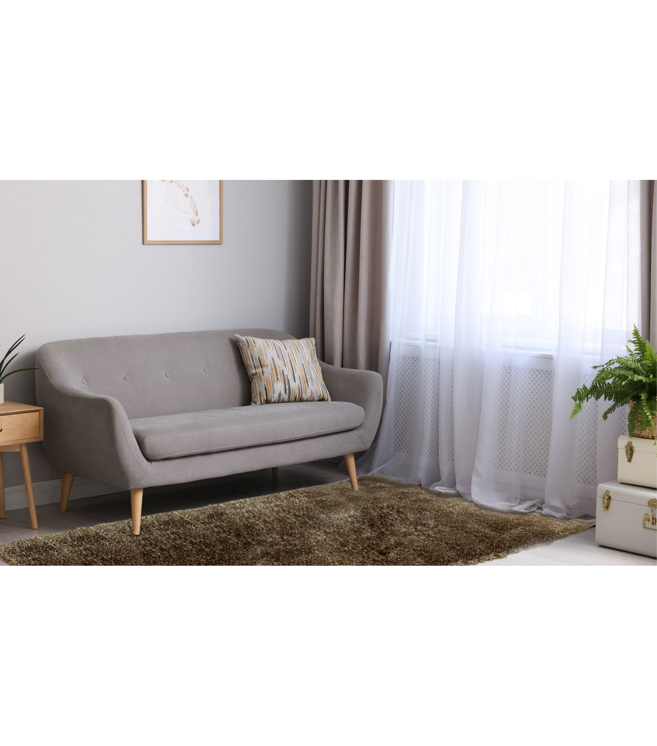 Tapete Decorativo Microshag en Microfibra de Poliester 230x160cm