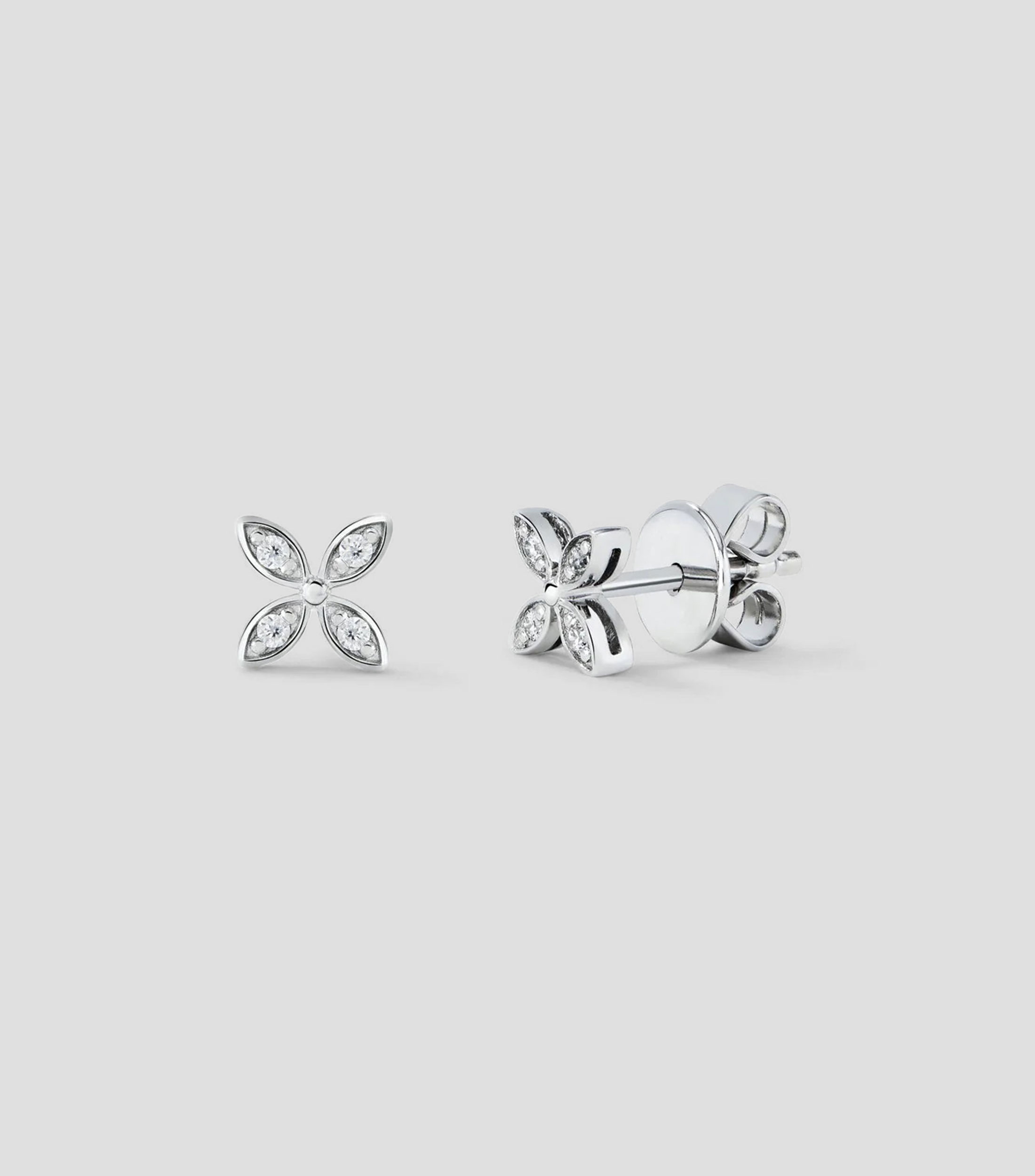 Aretes en Oro blanco 18 Kts Cosette Mujer
