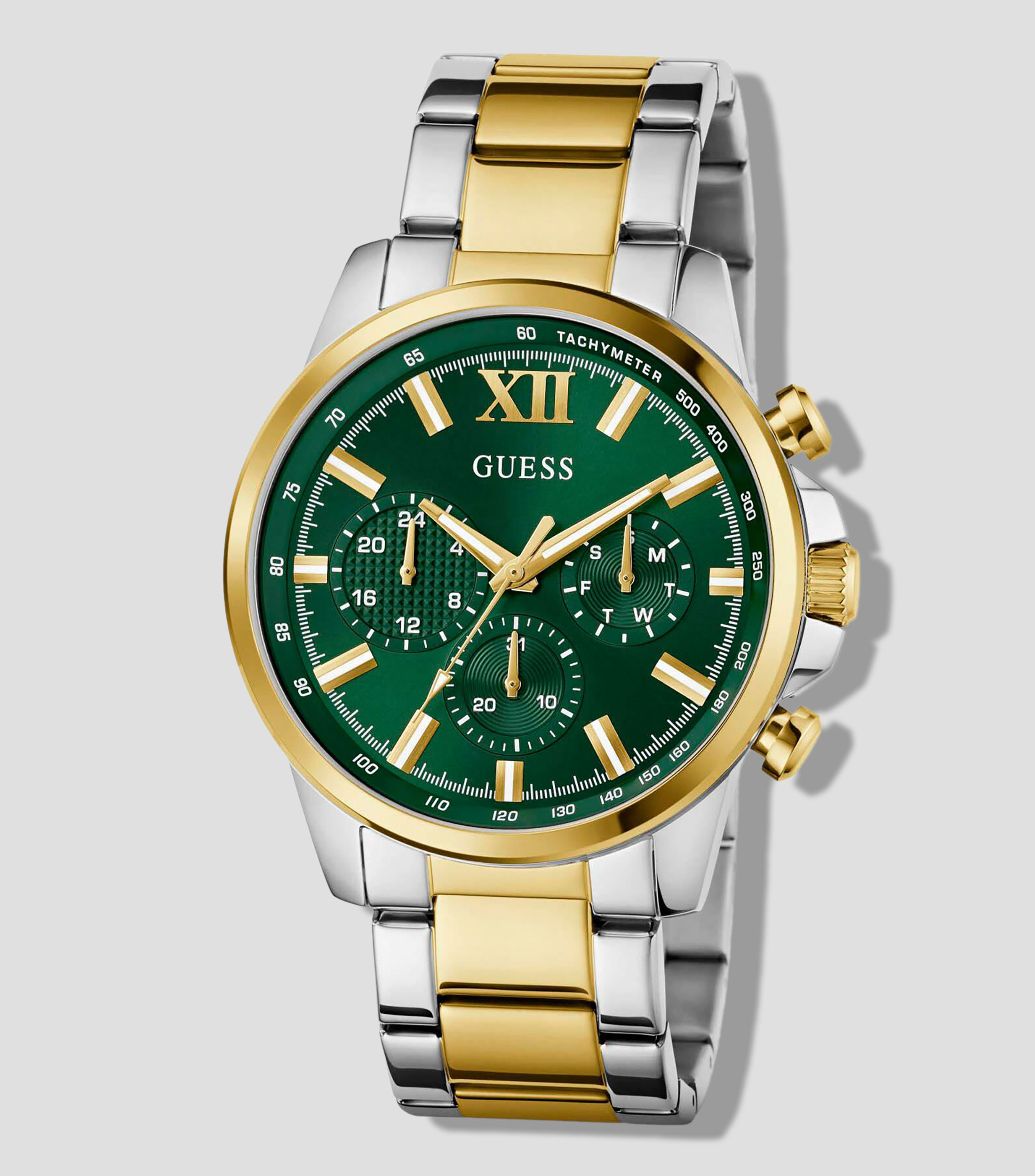 Reloj para Hombre Walker de Vestir, Dorado, Verde Guess