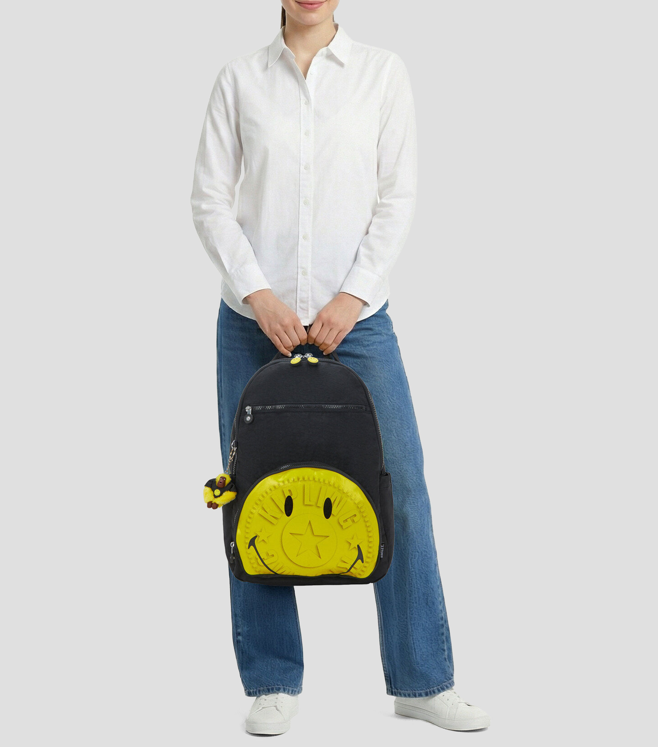 Mochila casual Seoul negra y amarillo Niña