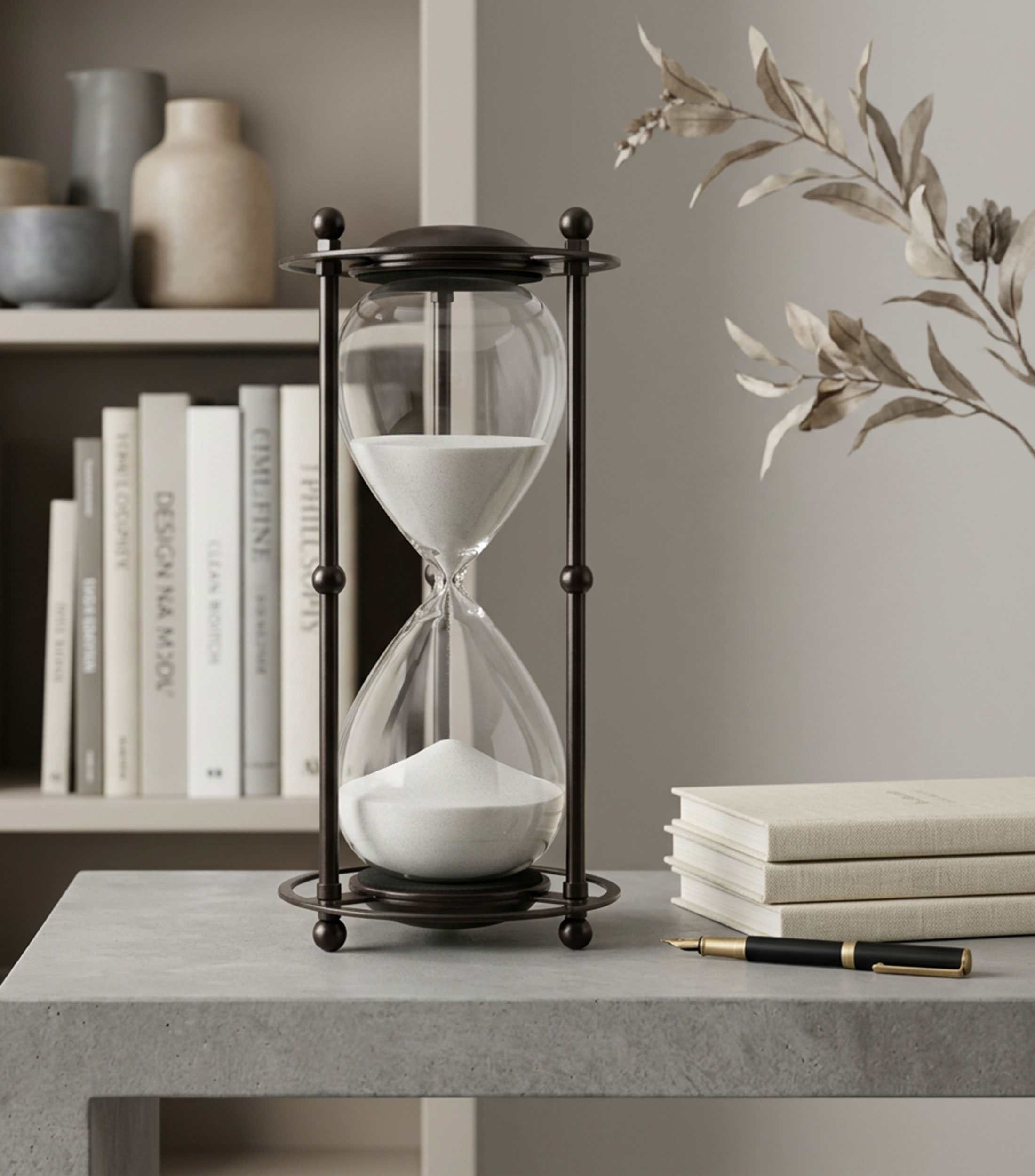 Figura decorativa Reloj de arena en cristal