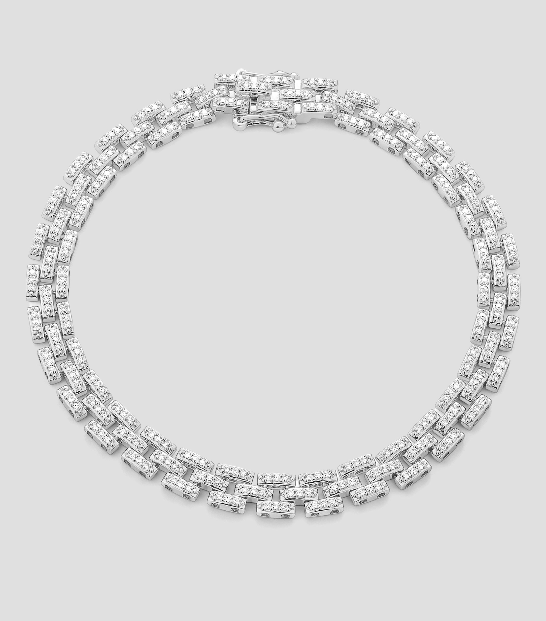 Pulsera en oro con diamantes Mujer