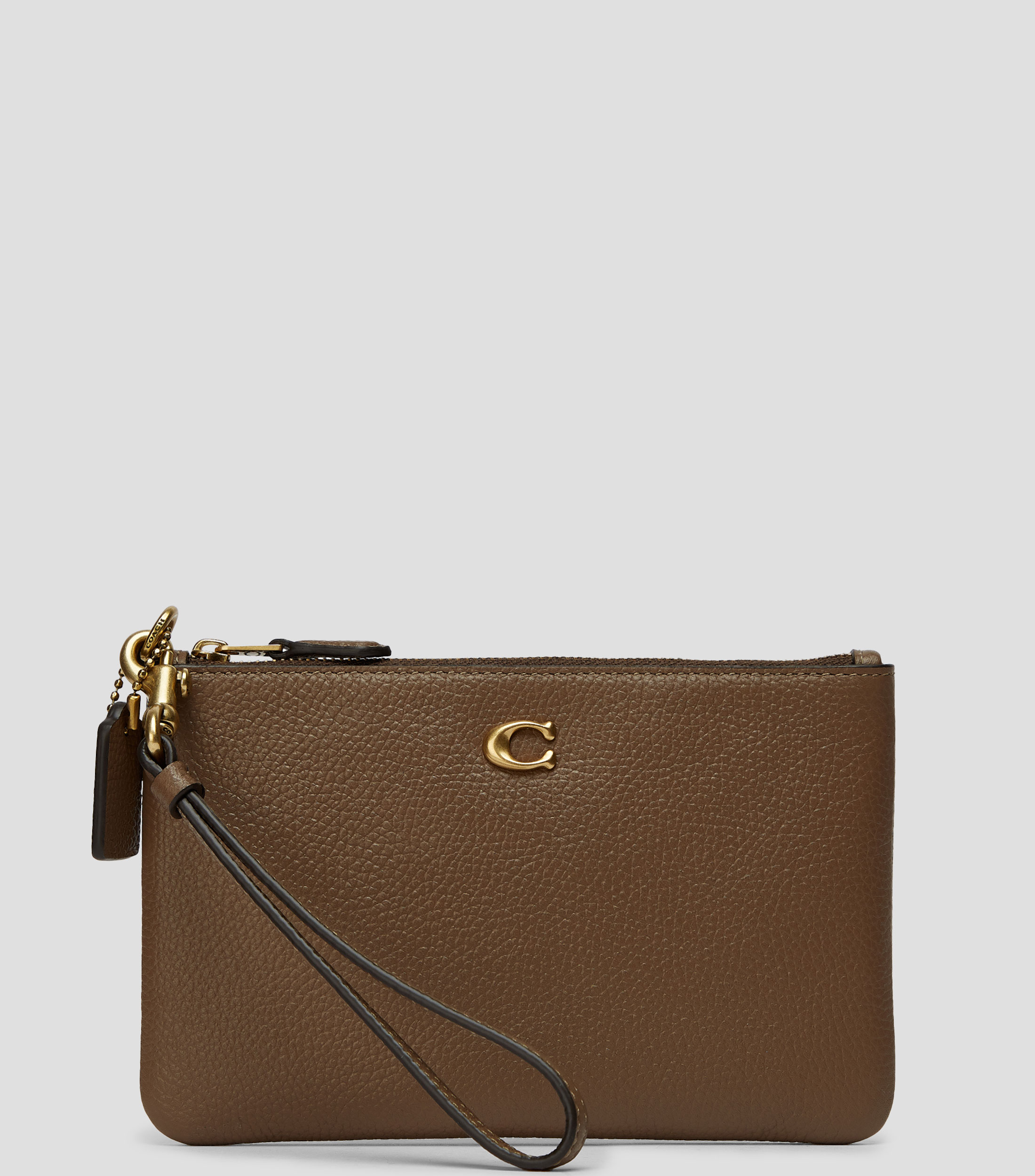 Bolso Wristlet en Piel Polished Pebble Mujer