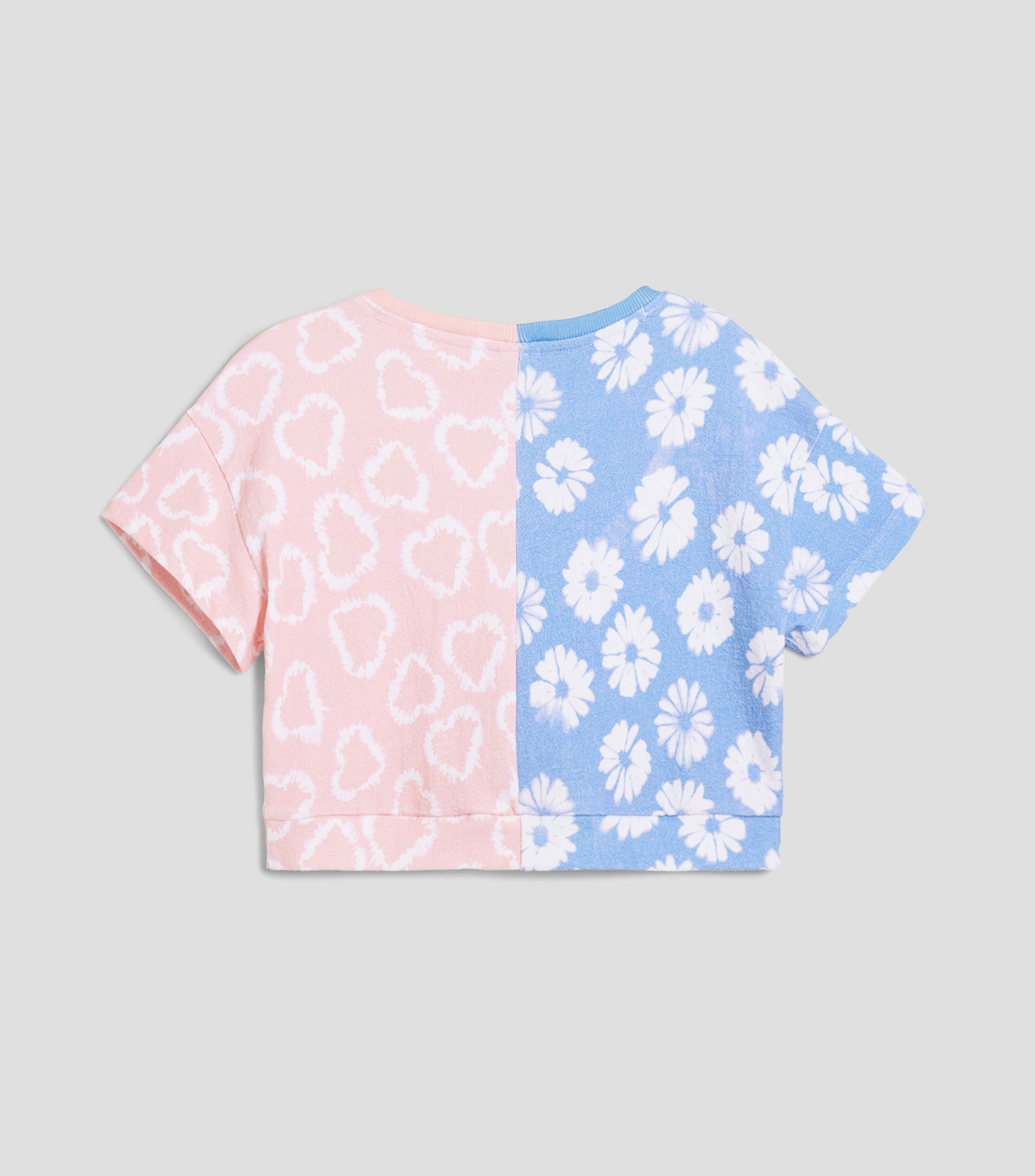 Playera cuello redondo manga corta estampada Niña
