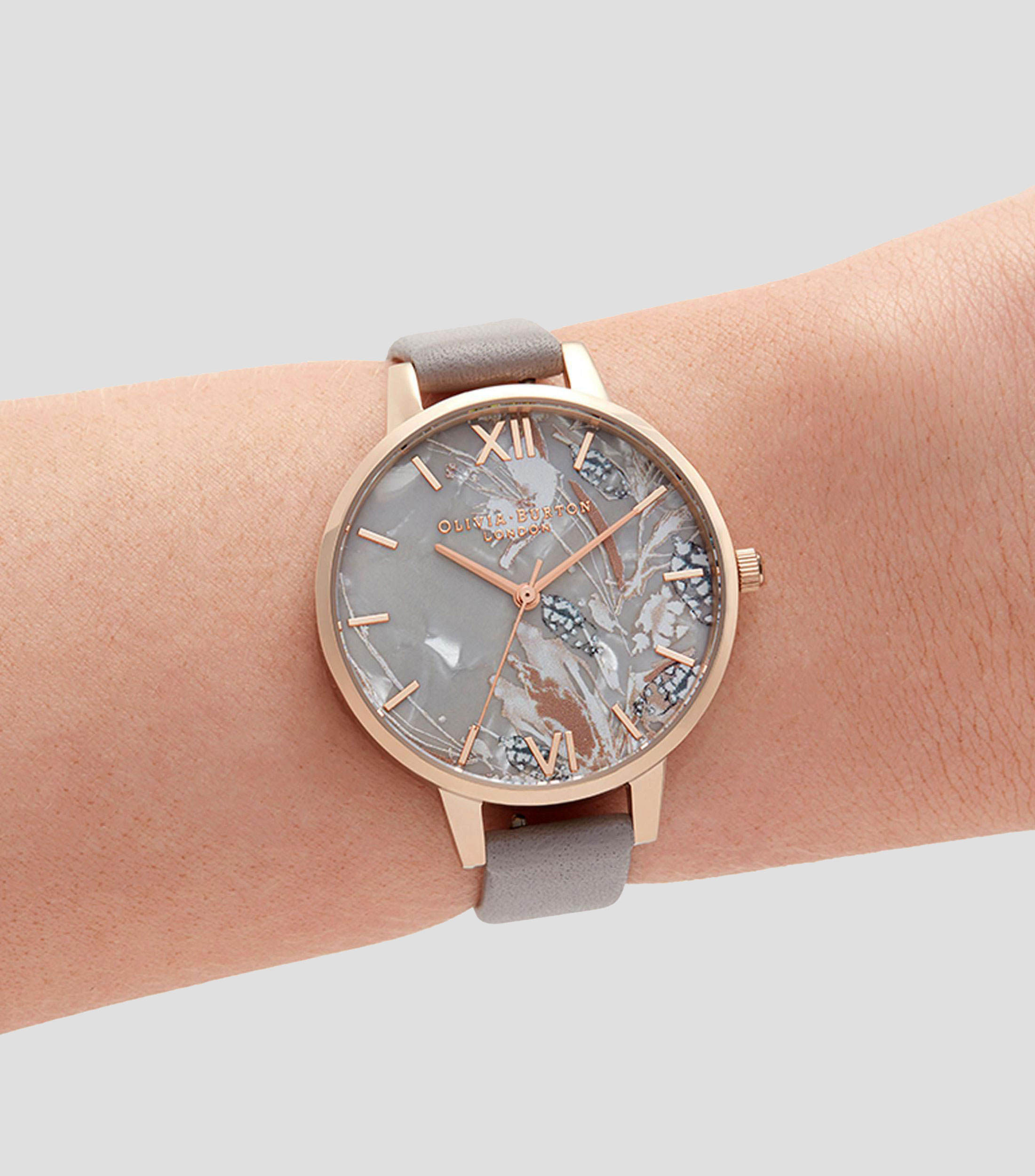 Reloj para Mujer Abstract Florals Casual Dorado