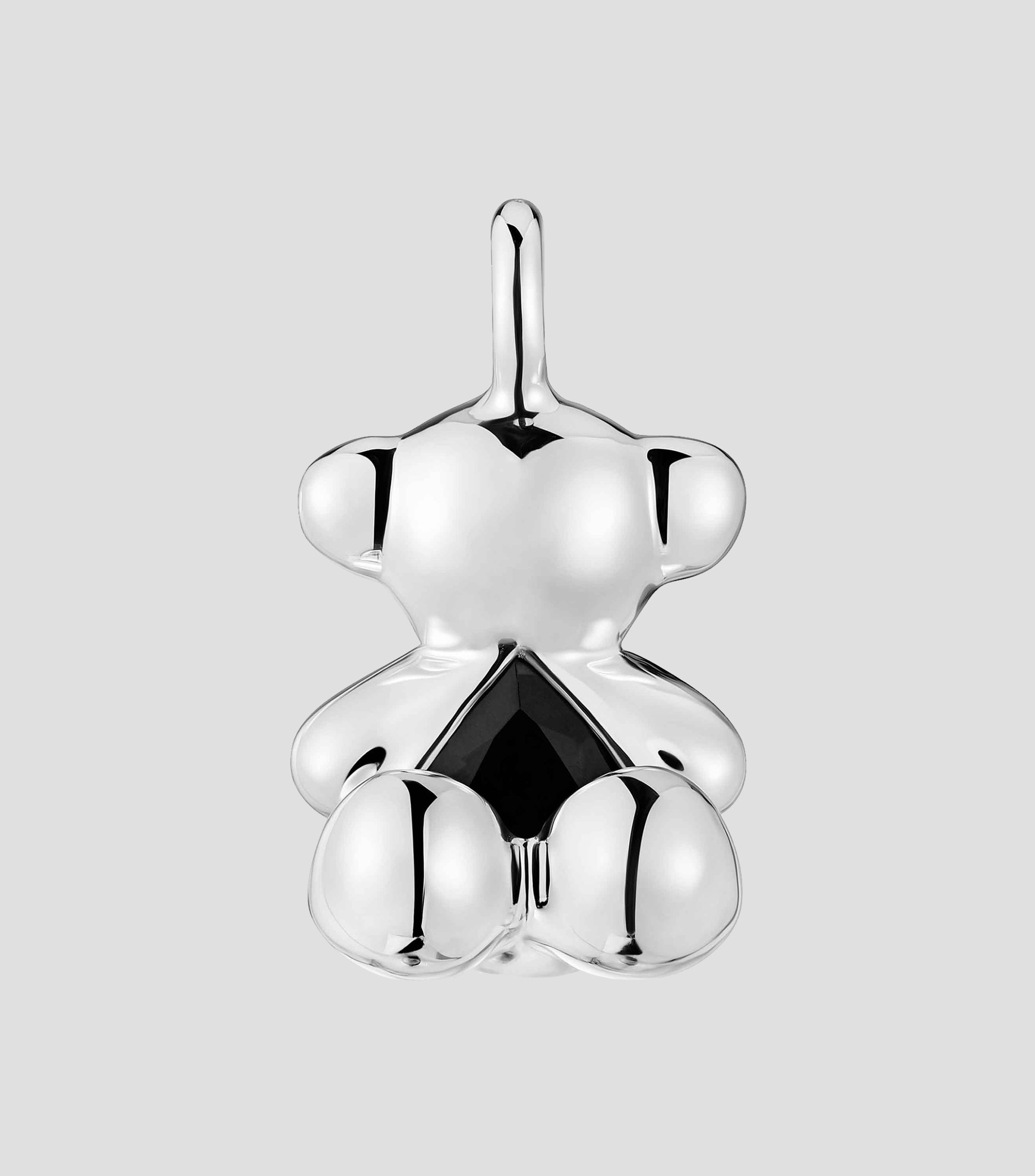 Dije de oso en plata Bold Bear con ónix Mujer