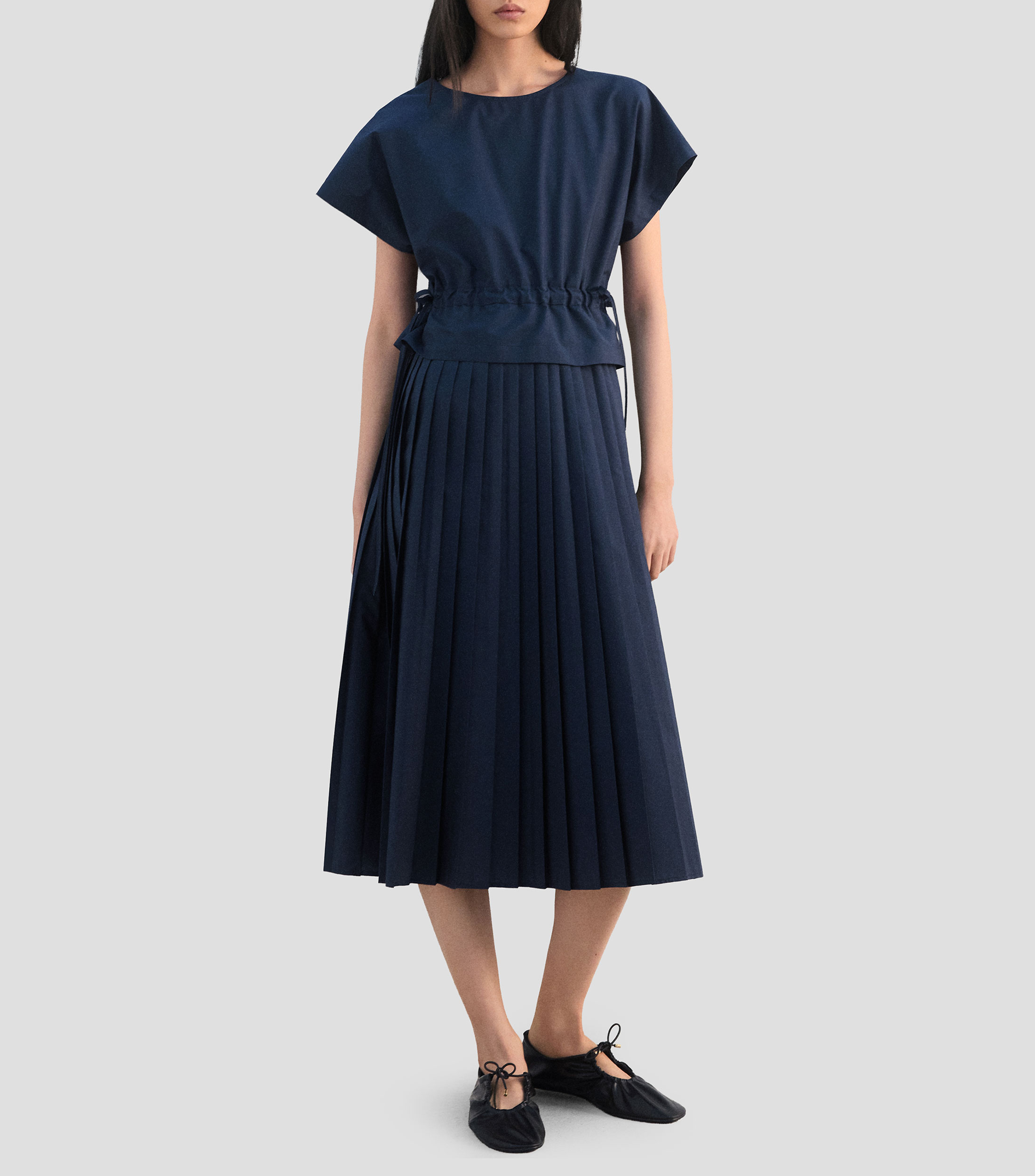 Vestido midi liso Coco Mujer