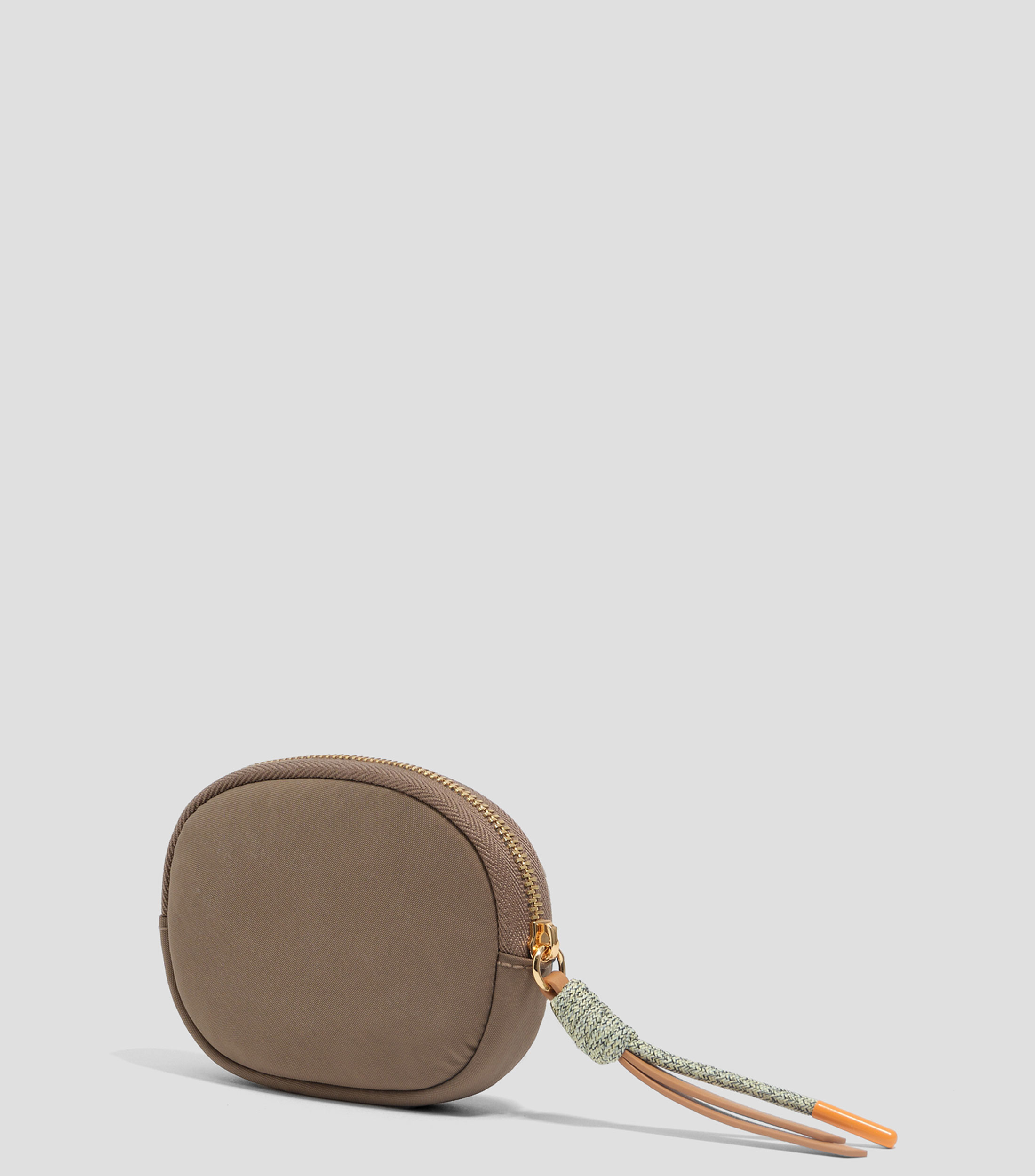 Monedero nylon marrón caqui Mujer