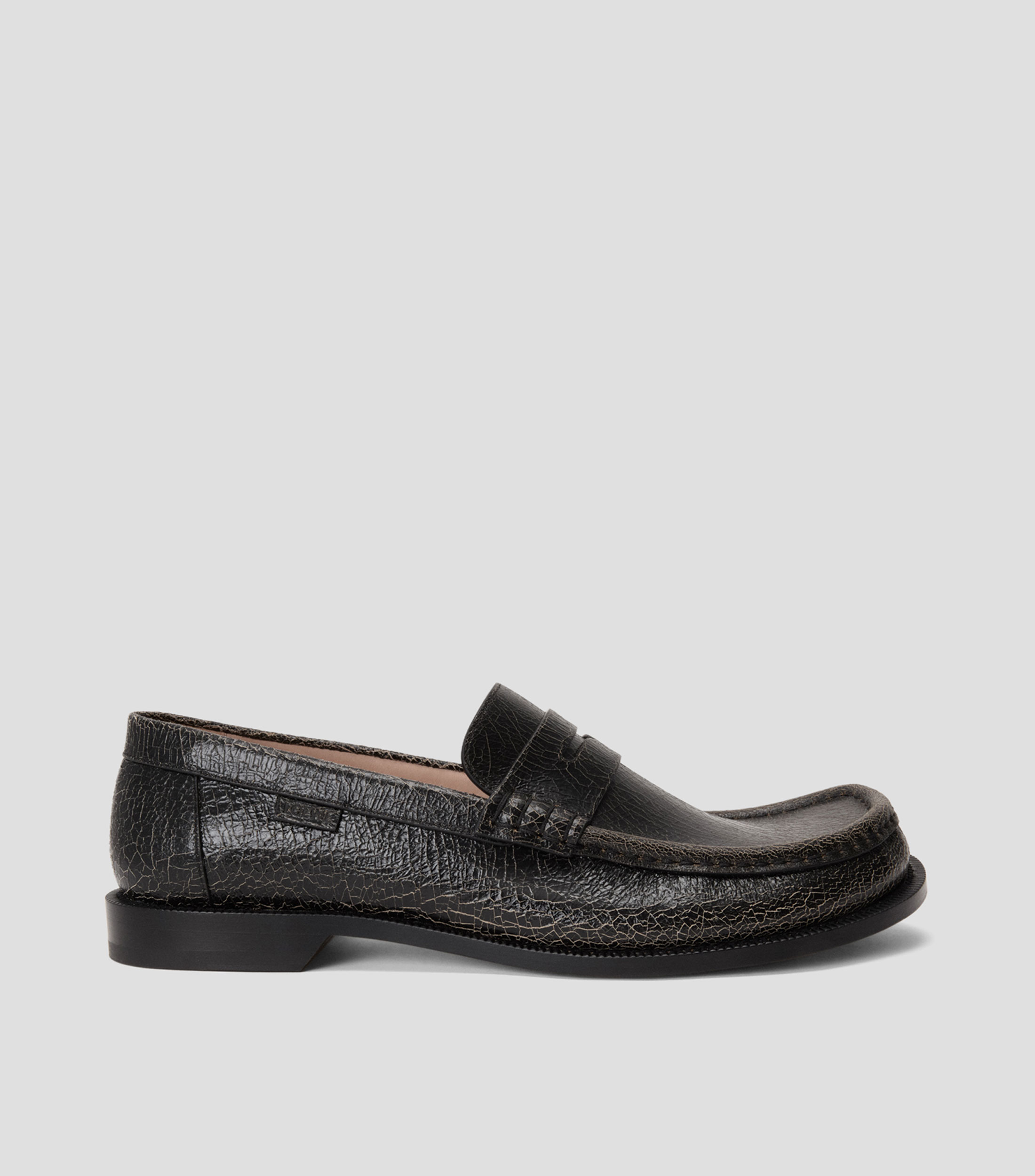Mocasines Campo en piel con cinta Hombre